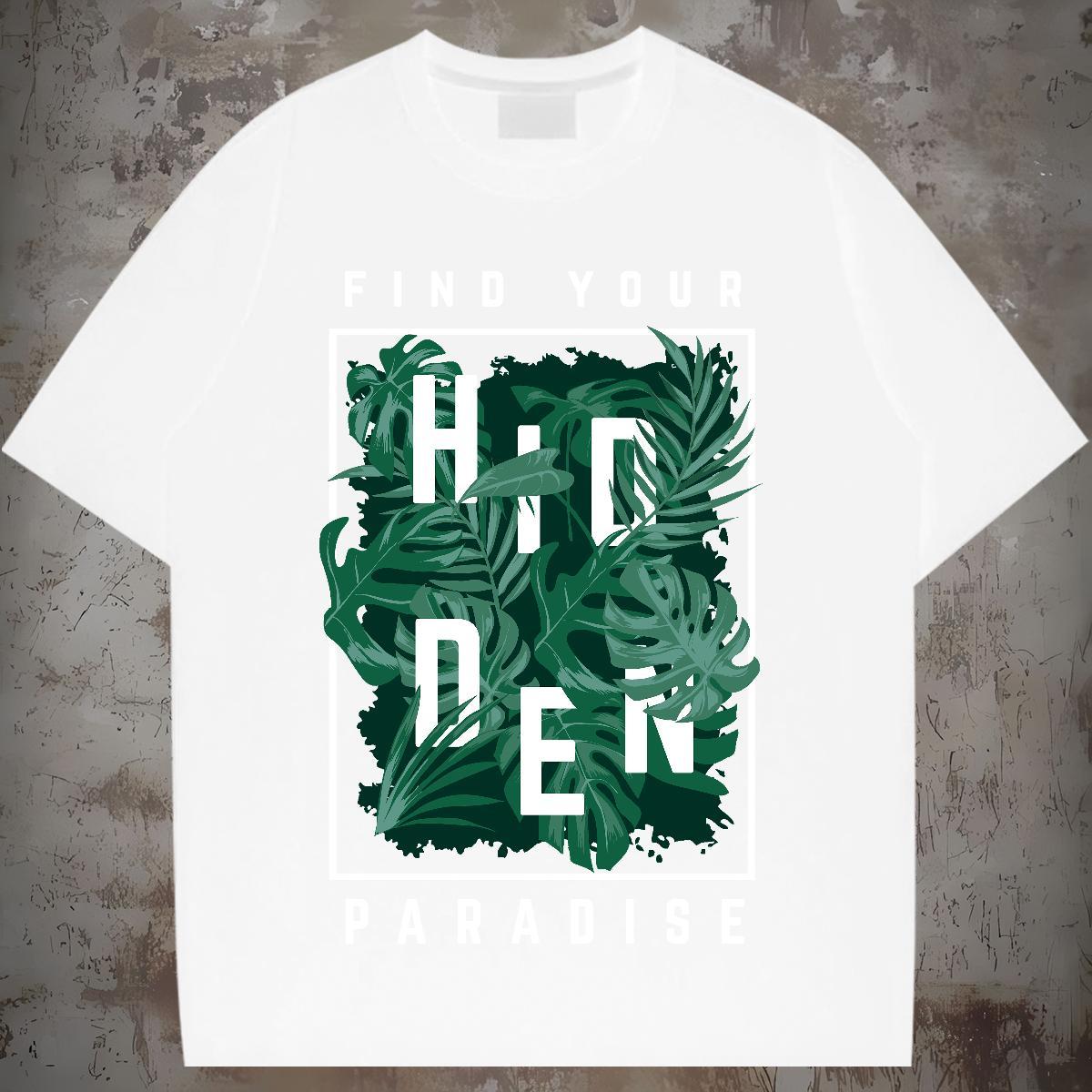 2024 DIY T Shirts Men 100% Cotton 230g tree Street Clothes Crew Neck Unisex Tshirt for Man Woman Custom Cartoon
