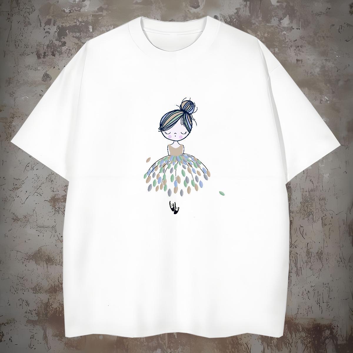 Mens T Shirts 100% Cotton 230g painting Street wear Hip Hop Short Sleeve O-Neck Custom Cartoon Men Clothes T-Shirt New Designer Loose Tops