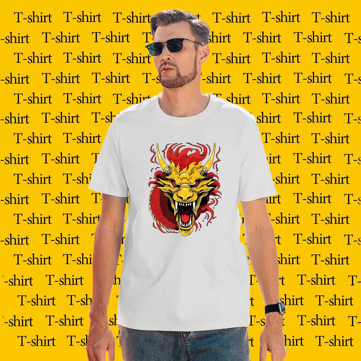 Man T Shirts 230g Cotton Casual Beach Short Sleeve Soft Custom Printed Couples T Shirts Fashion Brand Clothings