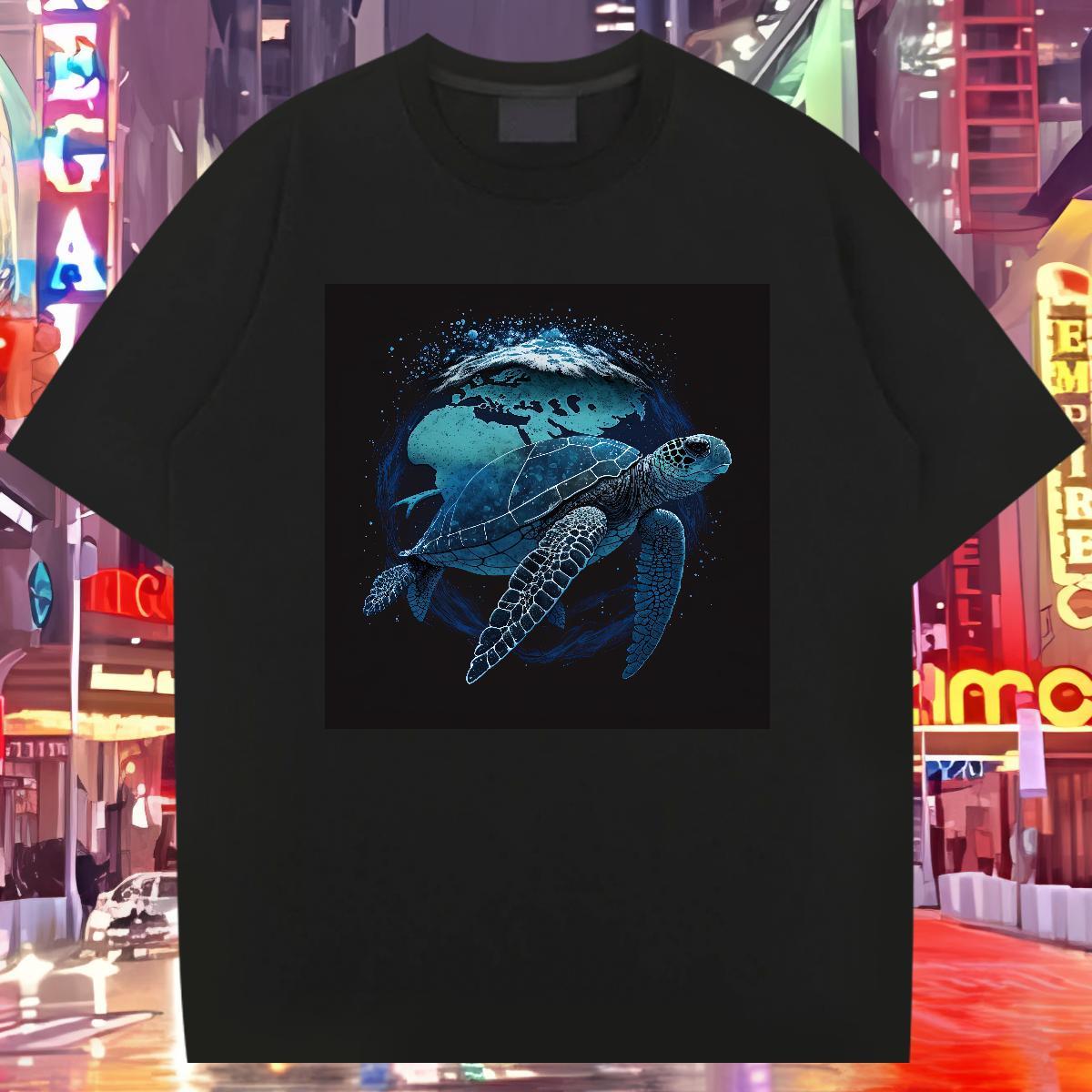 New T Shirt For Man 100% Cotton 230g tortoise Sport Polos Breathable Short Sleeve Brand Mens Tshirts DIY Logo Oversized