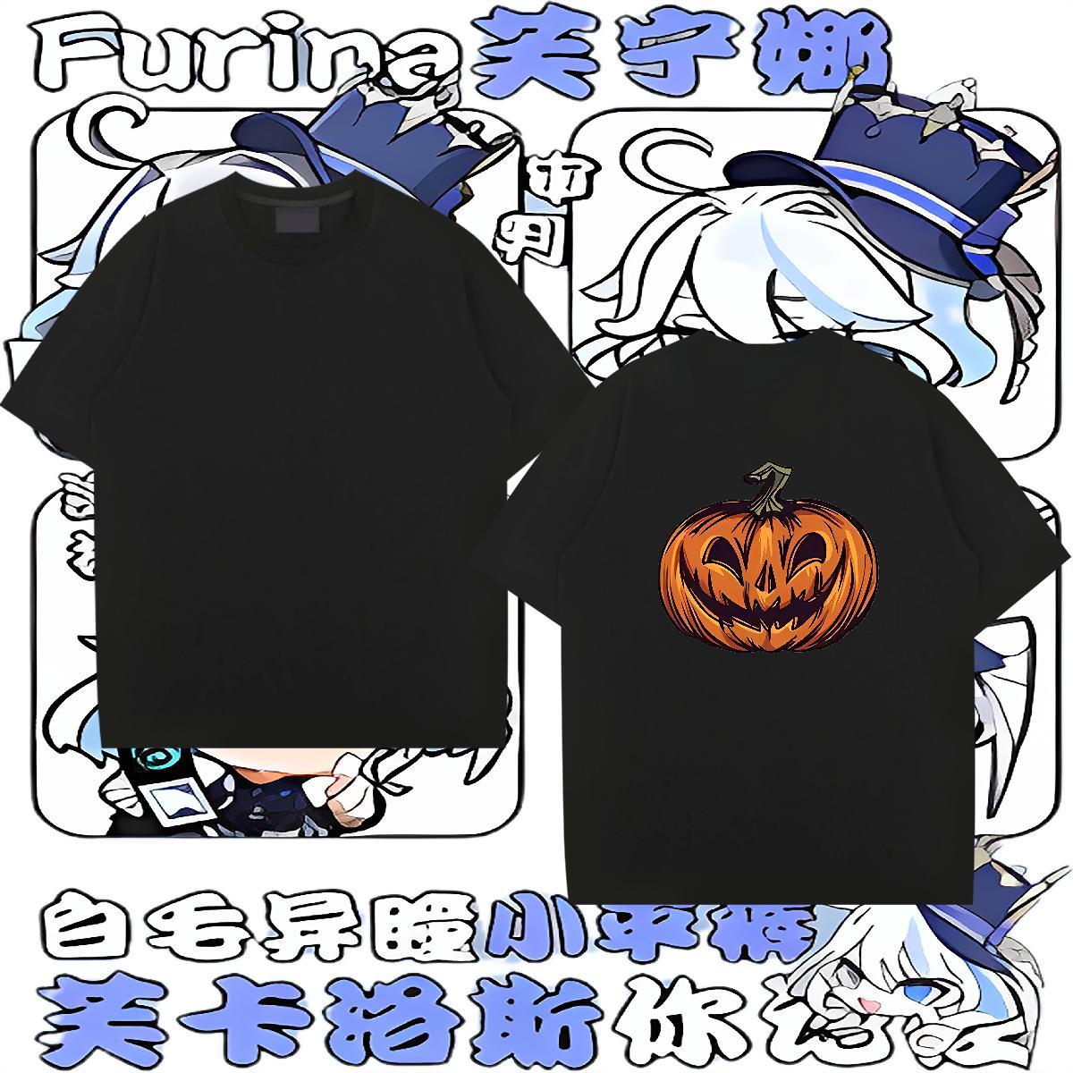 2024 DIY T-Shirts 230g 100% Cotton pumpkin Daily Wear Clothes Breathable Loose Fit Tshirts Custom Print Plus Size