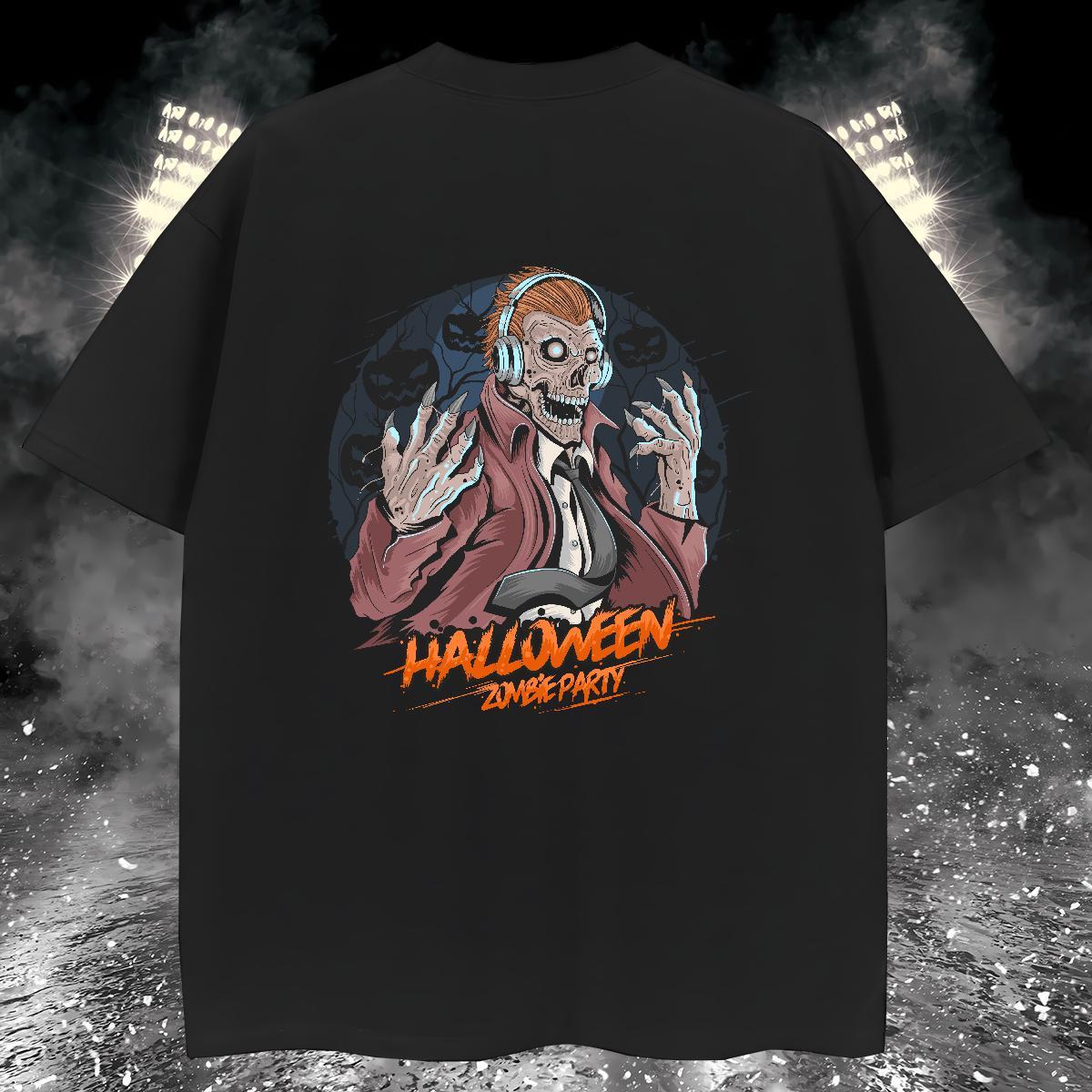 Man T Shirts 100% Cotton 230g monster Street wear Hip Hop Breathable Short Sleeve Oversized 4XL Tshirts DIY Loose Fit Tops Tees