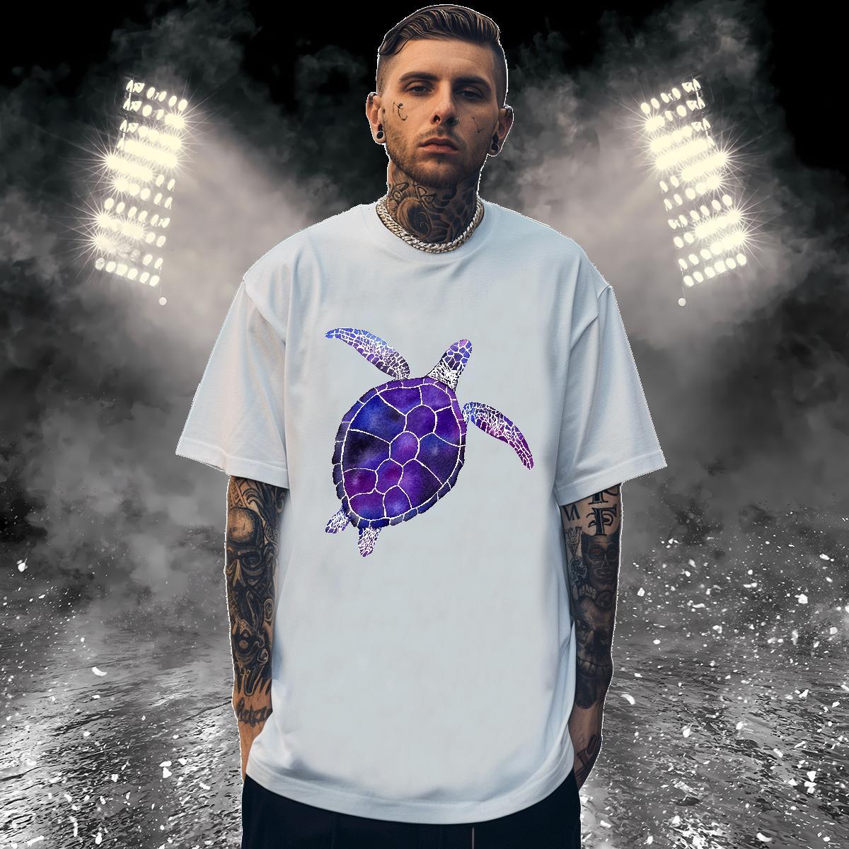 High Quality Men Tees 230g Cotton tortoise T Shirt For Man Daily Wear Crew Neck Oversized 3XL 4XL Designer Fashion Tshirts