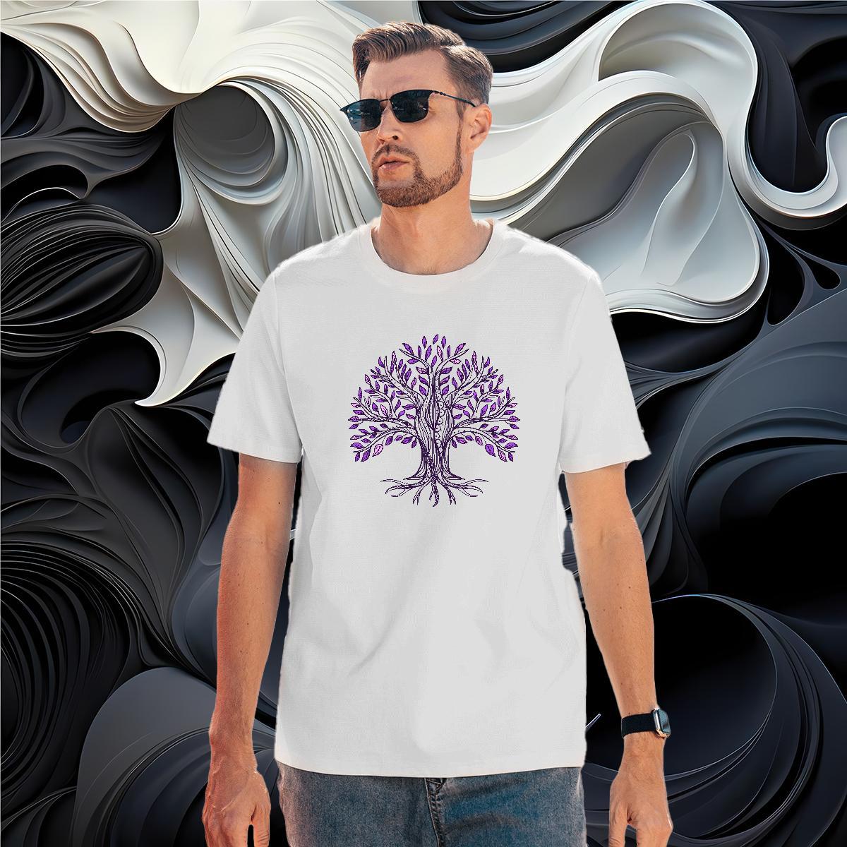 T Shirts Men 230g 100% Cotton tree Sport Breathable Short Sleeve Custom Printing Men Tees Classic Popular Polos