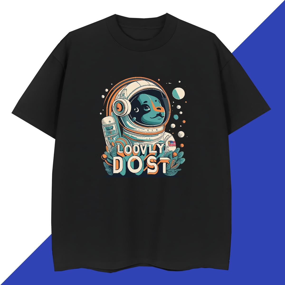 Brand Tshirts 230g 100% Cotton Daily Wear spaceman Custom Big Size Breathable Short Sleeve Fashion New Man T Shirts Clothes