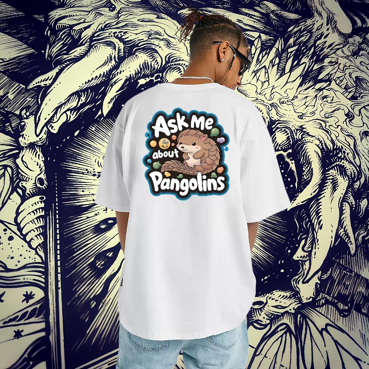 Free Shipping T shirt 230g 100% Cotton squirrel Spring Summer Clothes Round Neck Short Sleeve Loose Fit Mens Tshirts Black Oversized