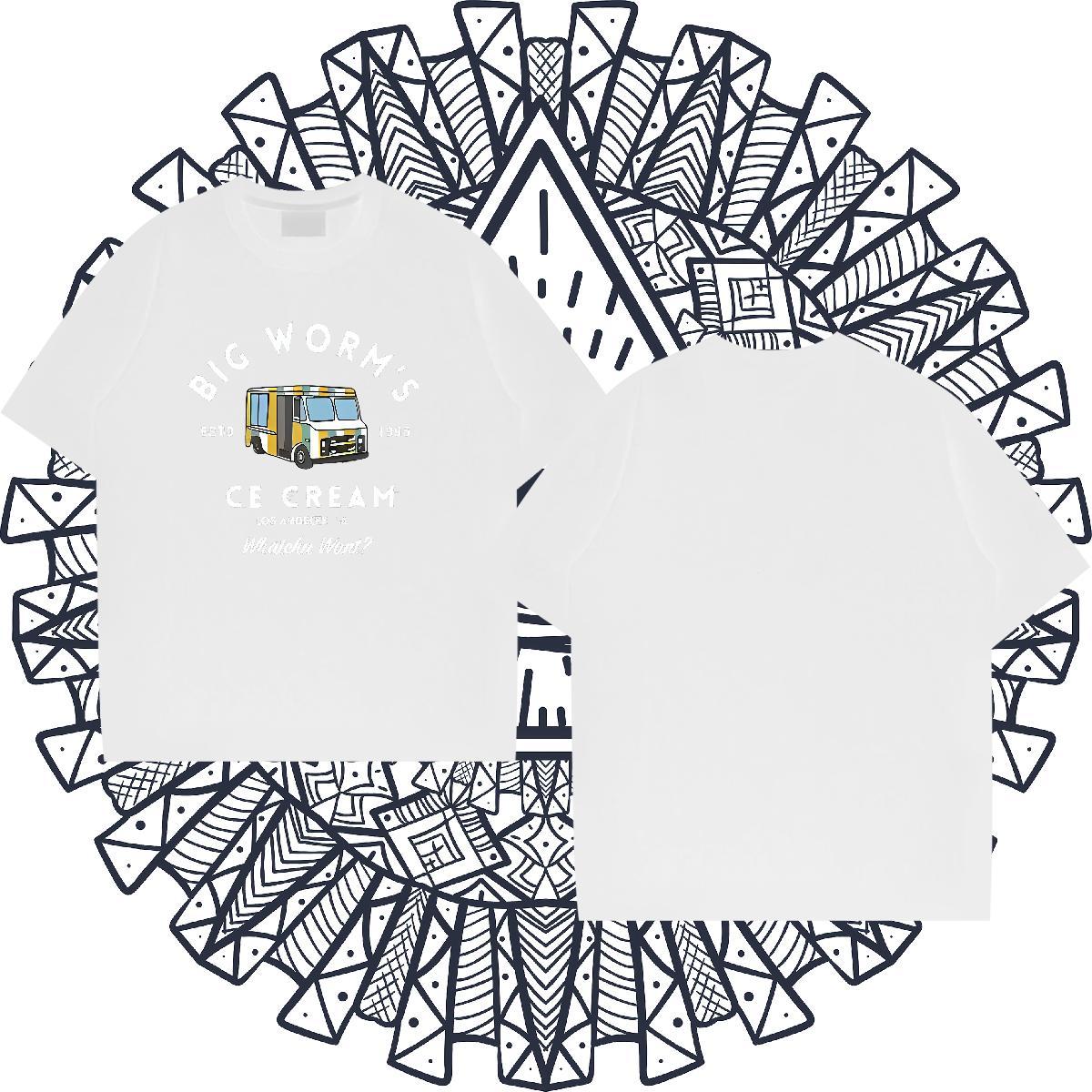 Free Shipping Men Clothes T-Shirt 230g Cotton Street car DIY Printed Breathable Soft Customized T Shirts Men Top Tees