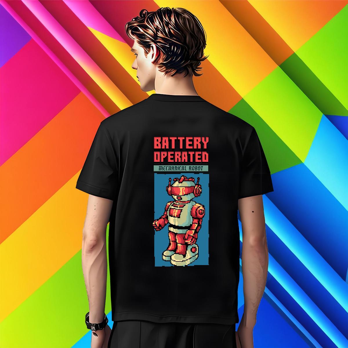 Free Shipping Couples T Shirts 230g Cotton Sport robot Graphic Short Sleeve O-Neck Designer Fashion Mens T Shirts Tops