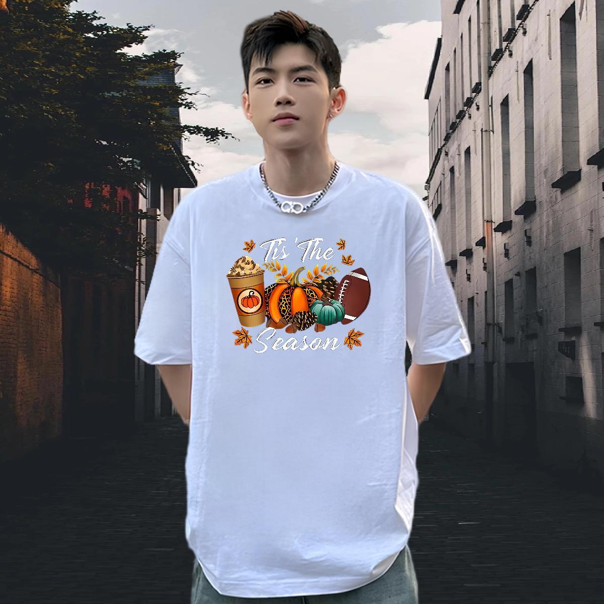 Casual New T Shirt For Man 100% Cotton 230g monster Spring Summer Tops Tees Breathable Short Sleeve Soft Men Tops Tees Custom Anime
