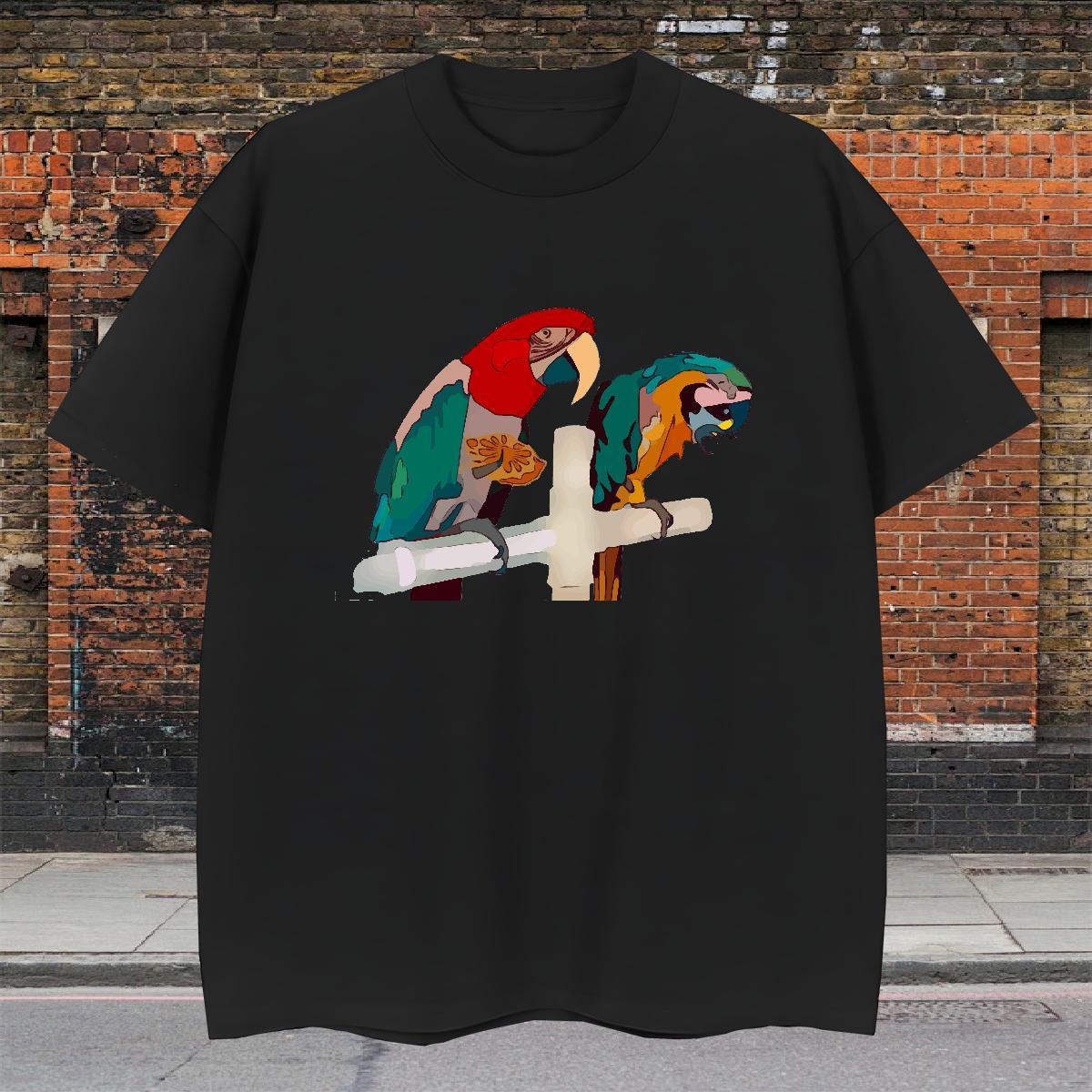 2024 Designer T-Shirts 230g 100% Cotton bird Street wear Hip Hop Clothings O-Neck Short Sleeve Brand Couples T Shirts Custom Printing