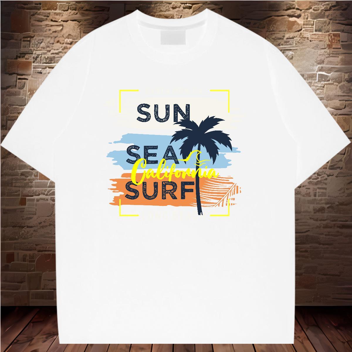 Fashion Design T-Shirts for Men 230g Pure Cotton tree Casual Tops Tees Breathable Popular Mens Tshirts Anime Print