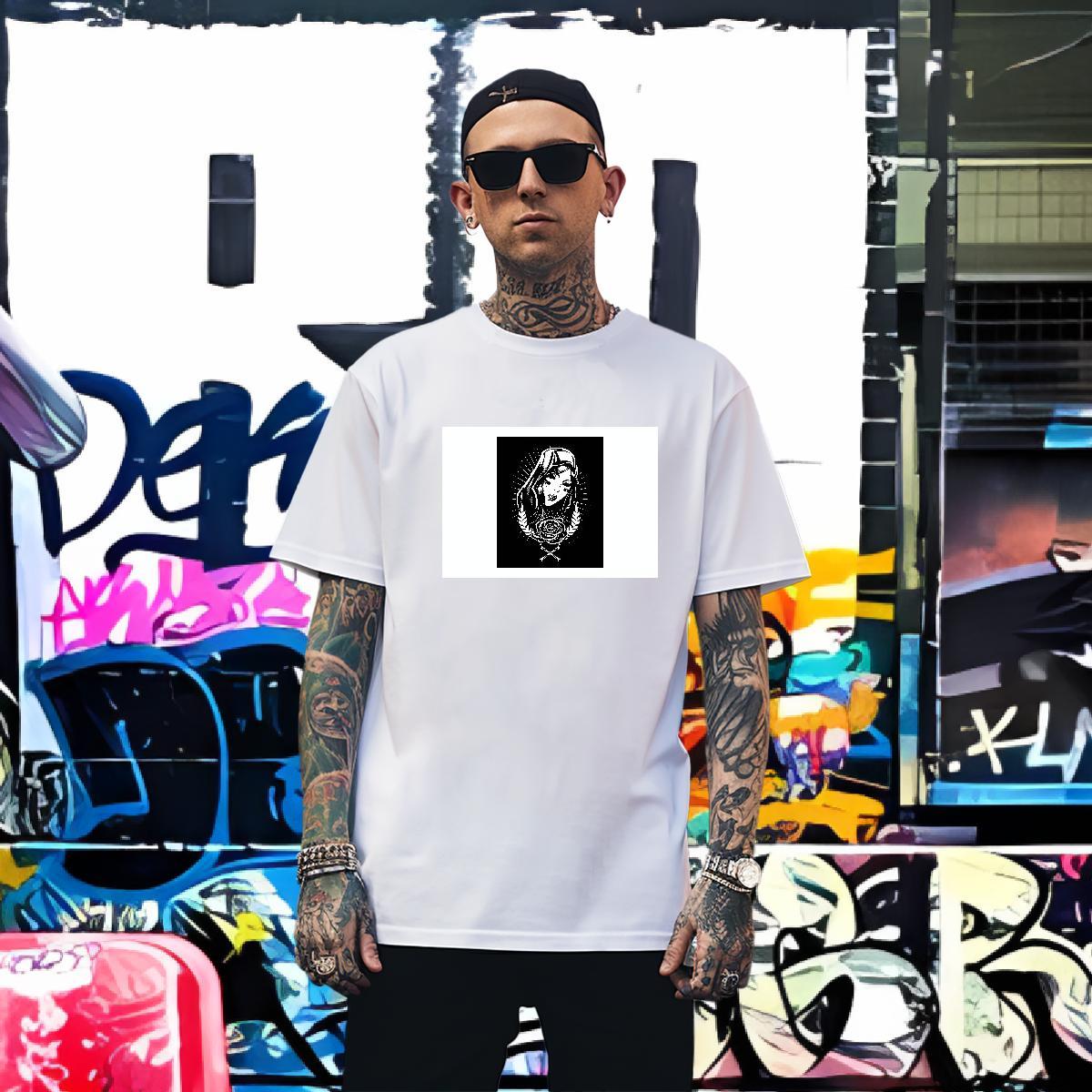 T Shirt For Man 100% Cotton 230g rose Casual Daily Wear Breathable Short Sleeve Custom Big Size Men Tees 2024 Designer High Quality Top Tees