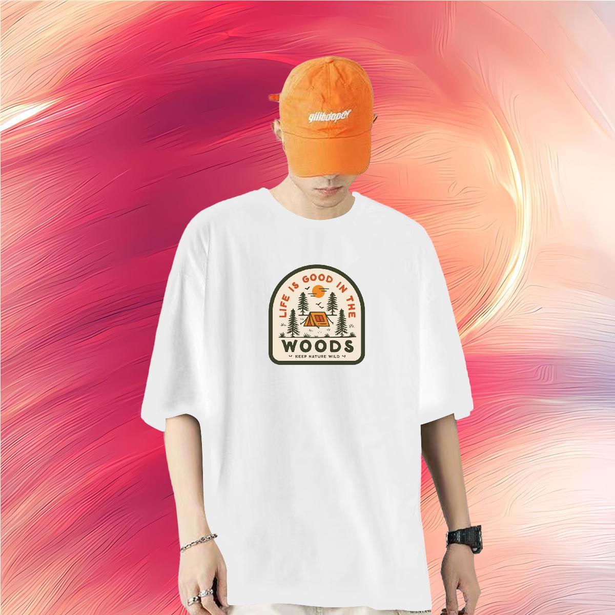 Factory Direct Man T Shirts 100% Cotton 230g tree High Street Hip Hop Clothings Breathable Crew Neck Soft Couples T Shirts White Plus Size
