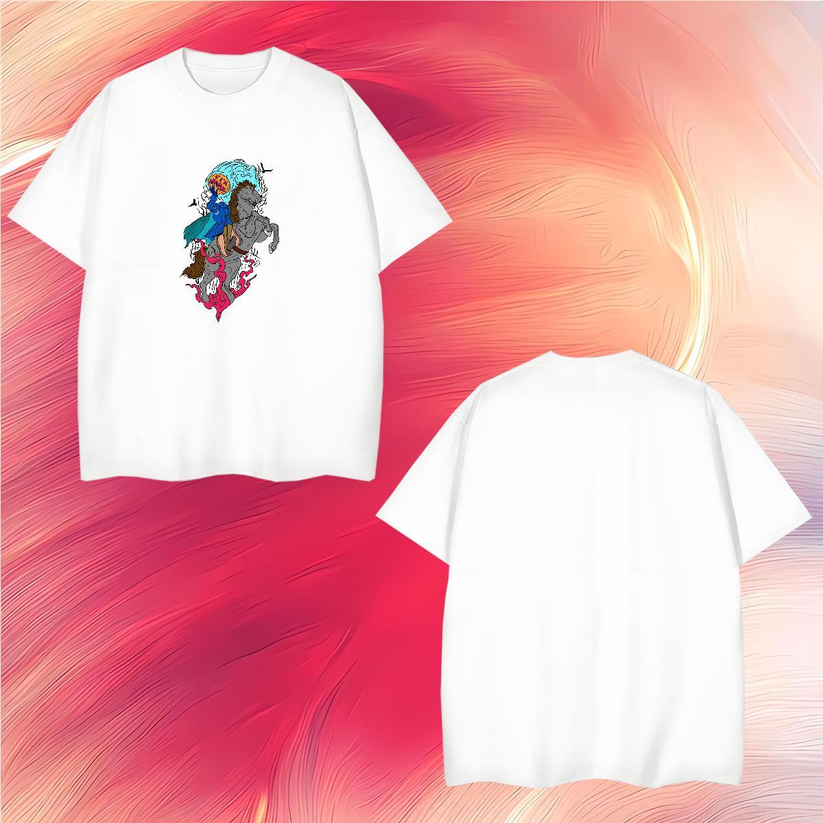 2024 Designer Men T Shirts 230g Cotton horse Daily Wear Tshirts Breathable Short Sleeve TOP Quality Couples T Shirts Plus Size Cartoon