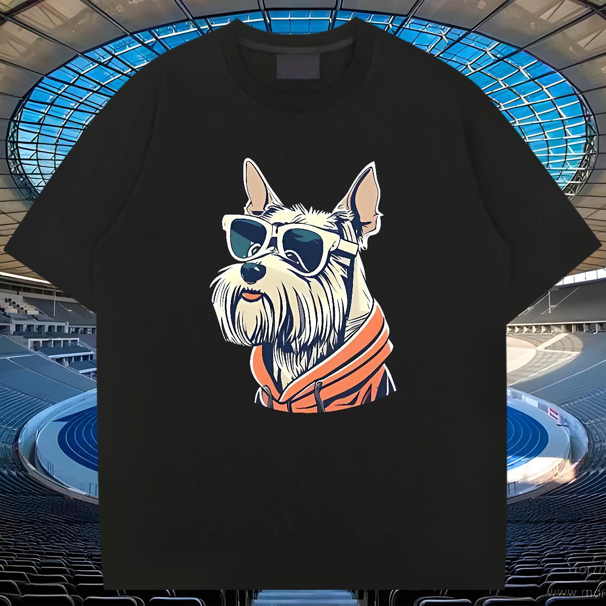 Cool Design Tshirts 230g Pure Cotton Home Outdoor dog Asian Size Short Sleeve Soft New Arrival Mens T Shirts Clothings