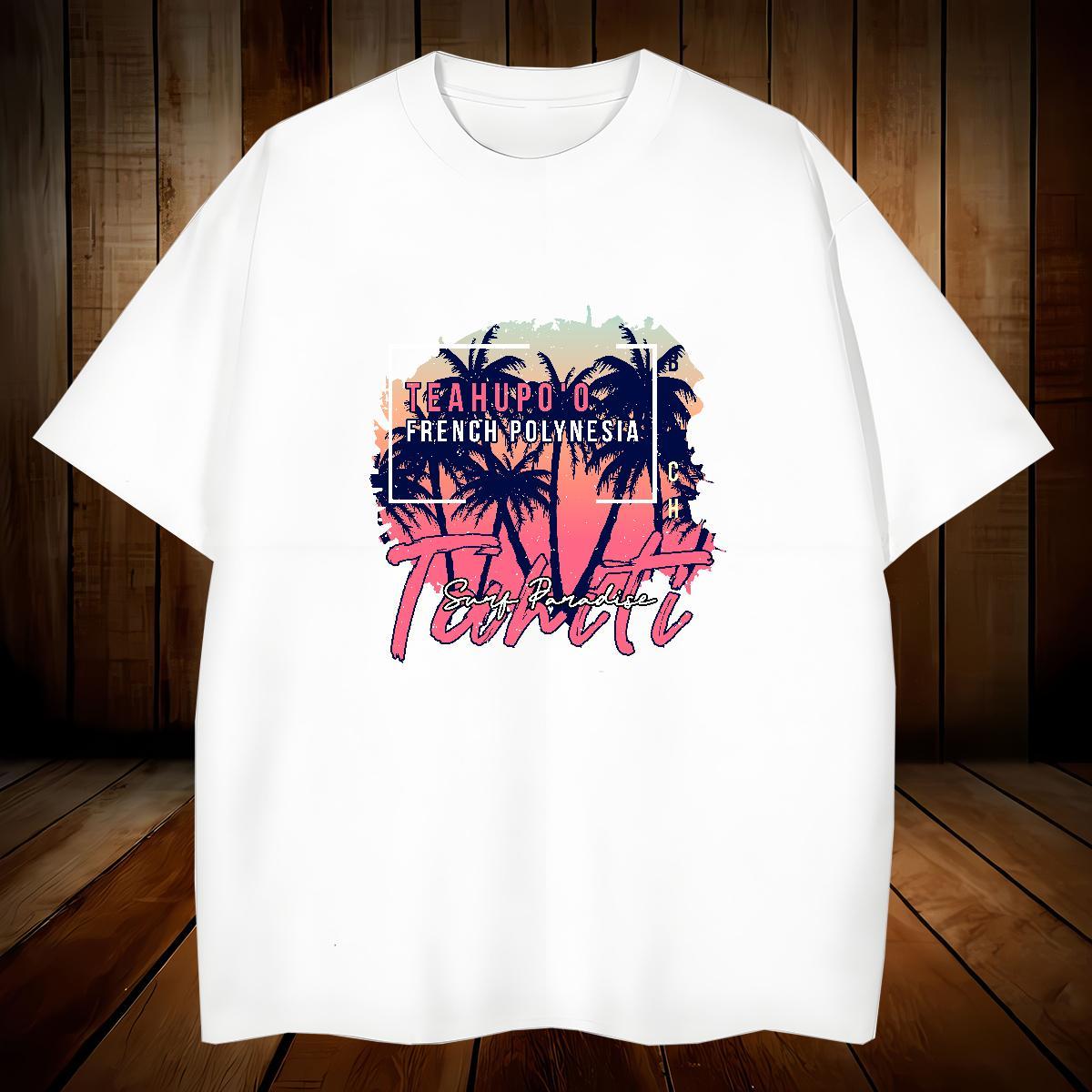 New Arrival Mens T Shirts 230g Cotton tree Street Wear Top Tees Crew Neck Breathable Popular Tshirts DIY Anime