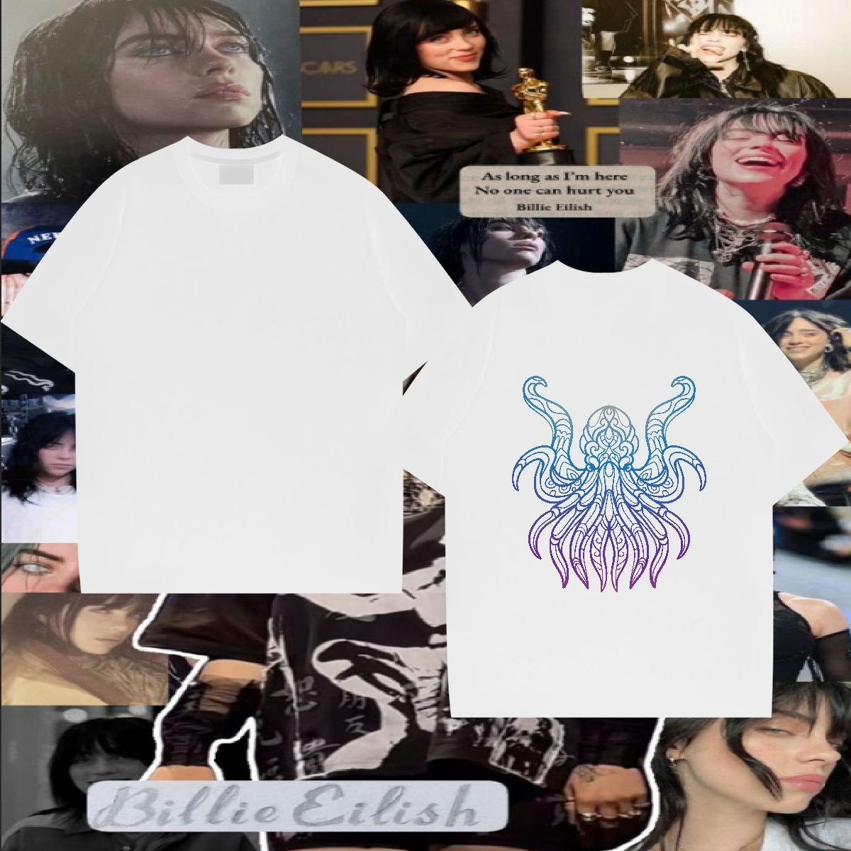 Factory Direct T Shirts Men 230g 100% Cotton octopus Sports Casual Clothes O-Neck Short Sleeve Unisex Men Tees Plus Size Custom