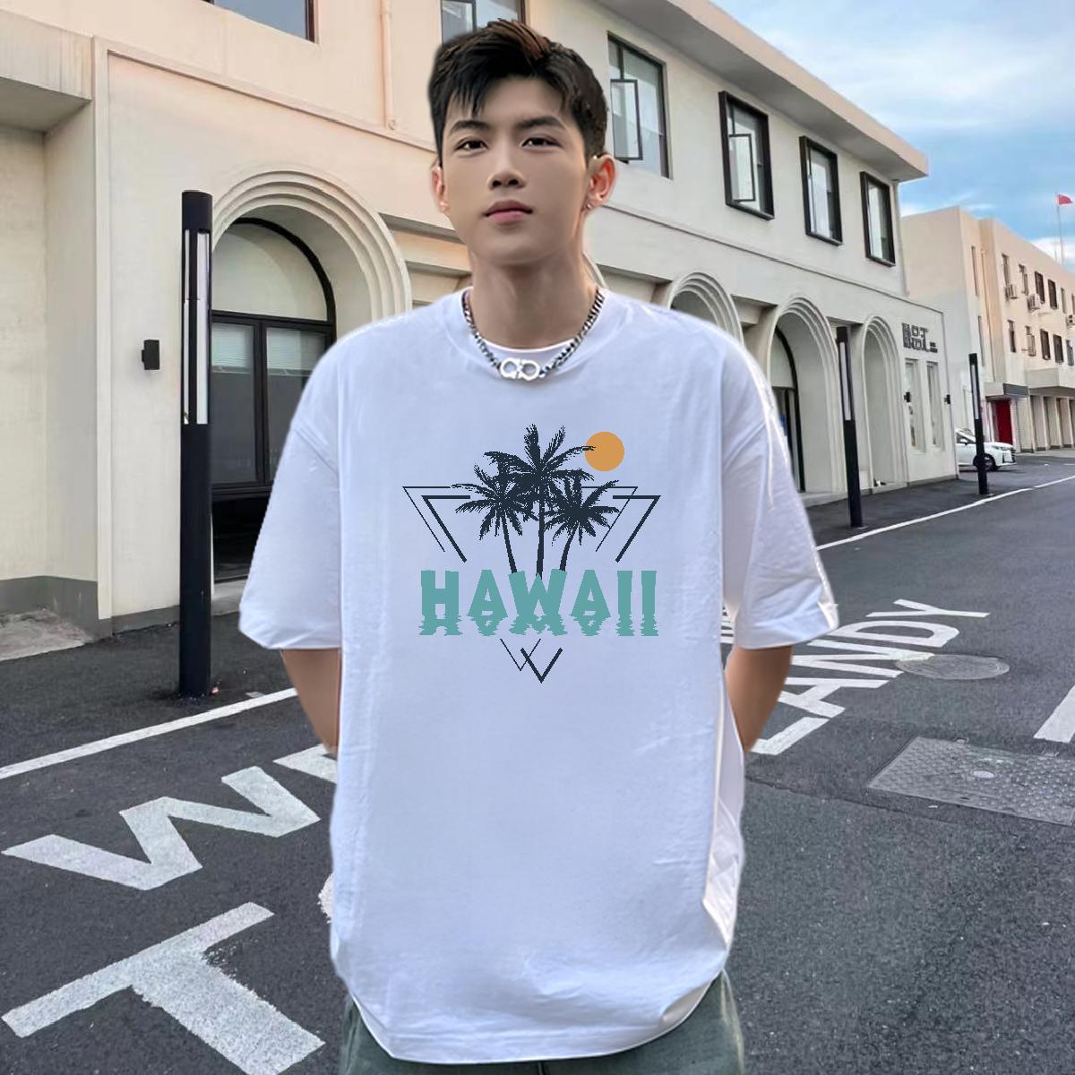 2024 Designer T-Shirts 230g 100% Cotton tree Sport Tees Shirts Breathable Popular Men Tees Custom Anime
