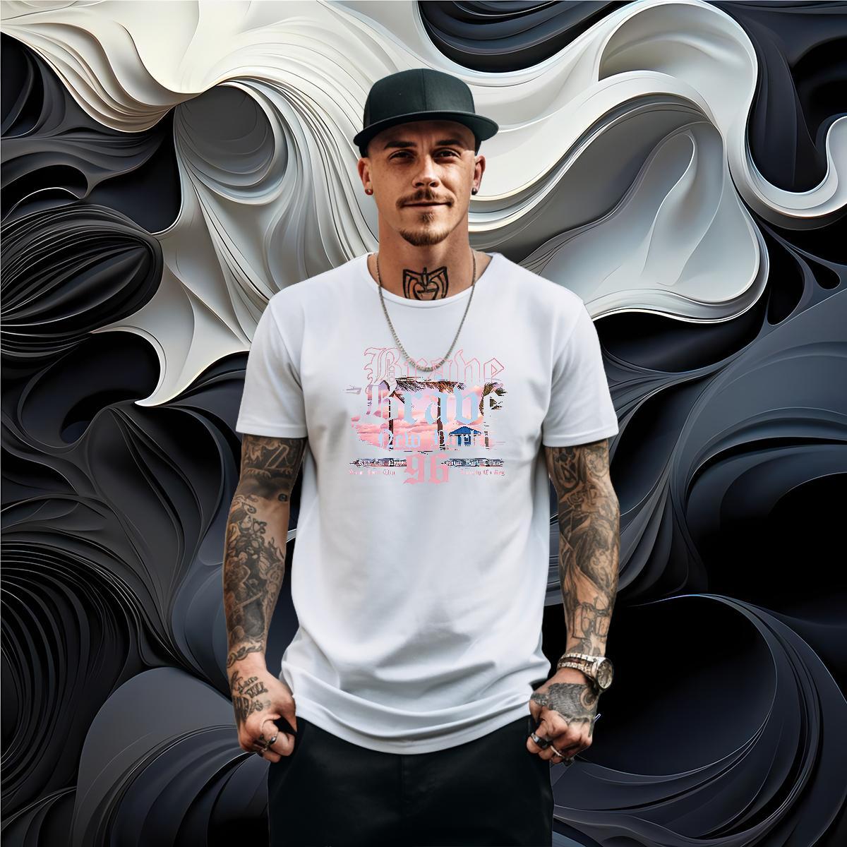 Classic Casual Mens T Shirts 230g Pure Cotton tree Street Wear Top Tees Short Sleeve Soft Cool Design Tshirts DIY Logo Oversized