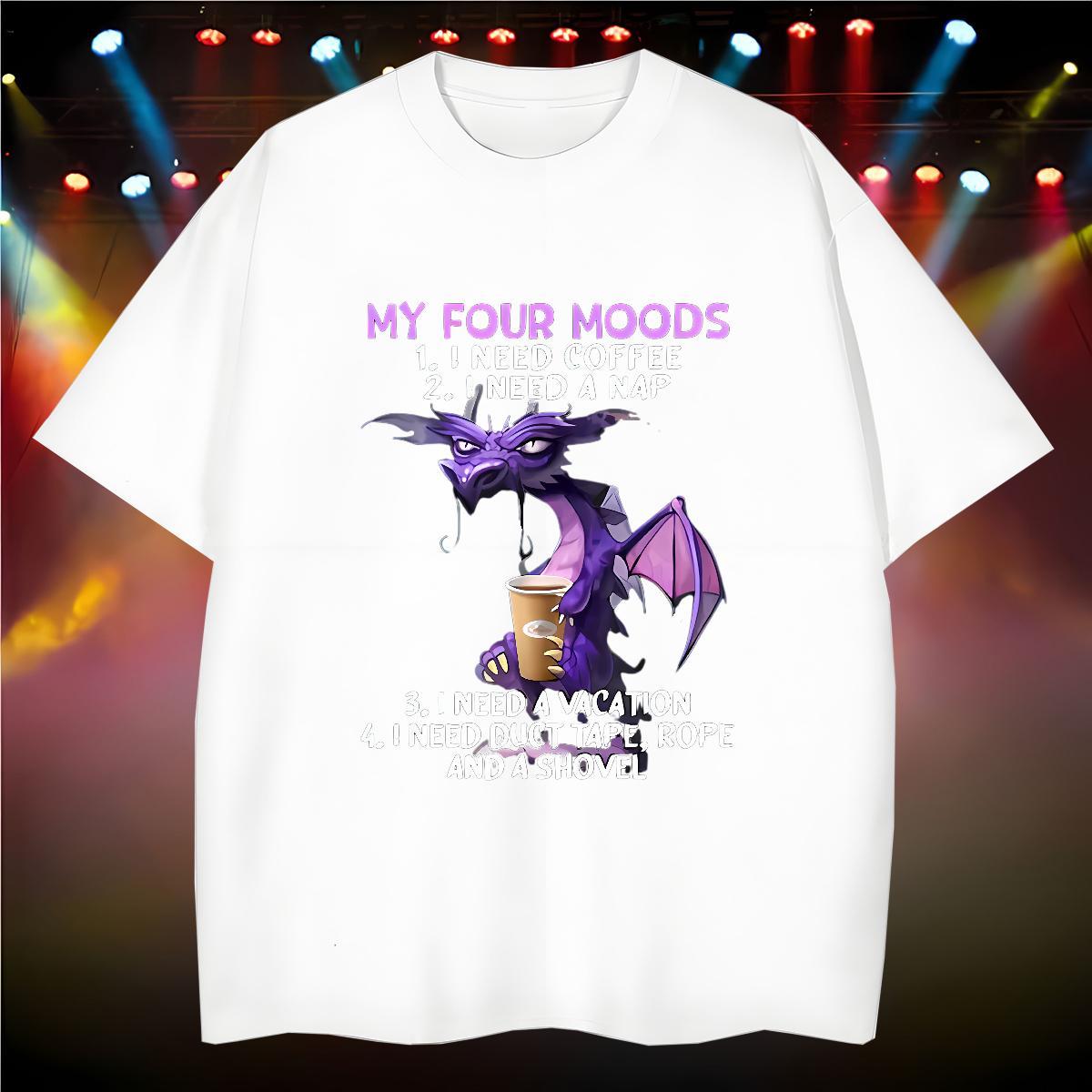 Men T Shirts 230g Cotton dinosaur Casual Daily Wear Breathable Short Sleeve Custom Print Plus Size Couples T Shirts 2024 Designer Wholesale Tee Shirt