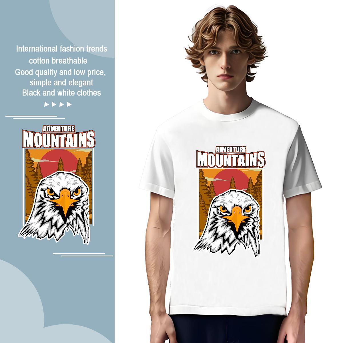 Cool Men Clothes T-Shirt 230g Cotton cool T-Shirts Street Wear Pure Cotton DIY 2024 Summer Tees Shirts