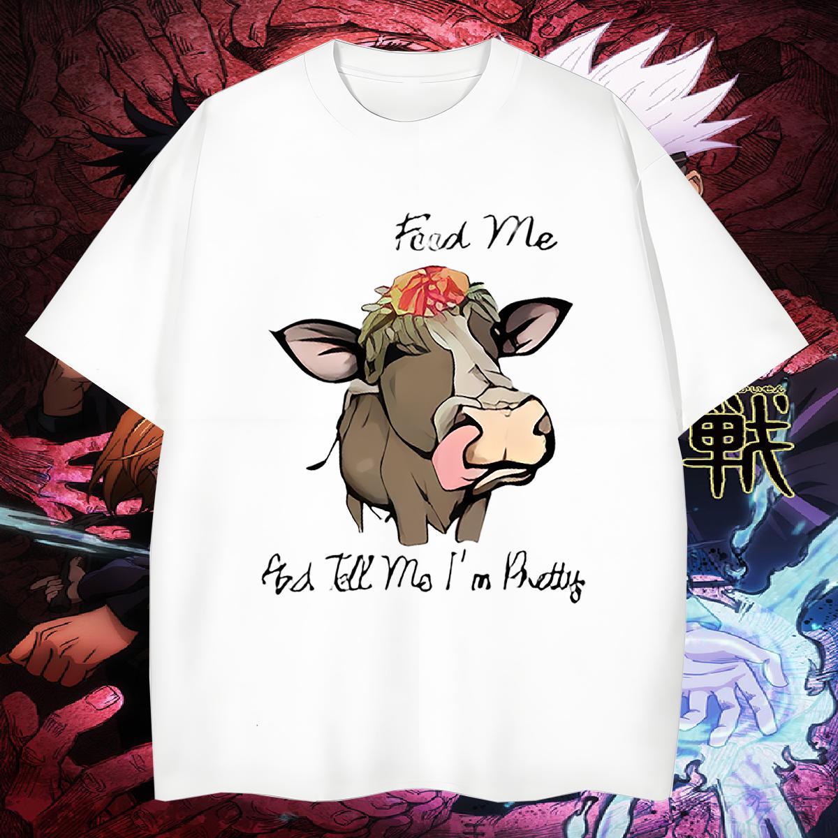 Popular Tshirt for Man Woman 230g Pure Cotton cow Men T Shirts Anime Printing Street Breathable Soft Custom Print Oversized Fashion New Tees