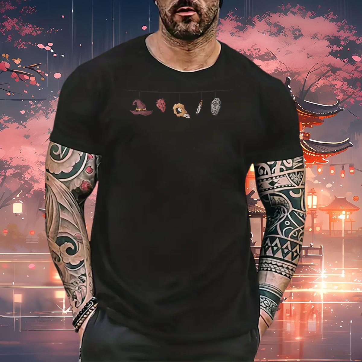 Wholesale Mens T Shirts 230g 100% Cotton Bunting Summer Casual Top Tees Breathable Crew Neck Classic Men Tshirts Anime