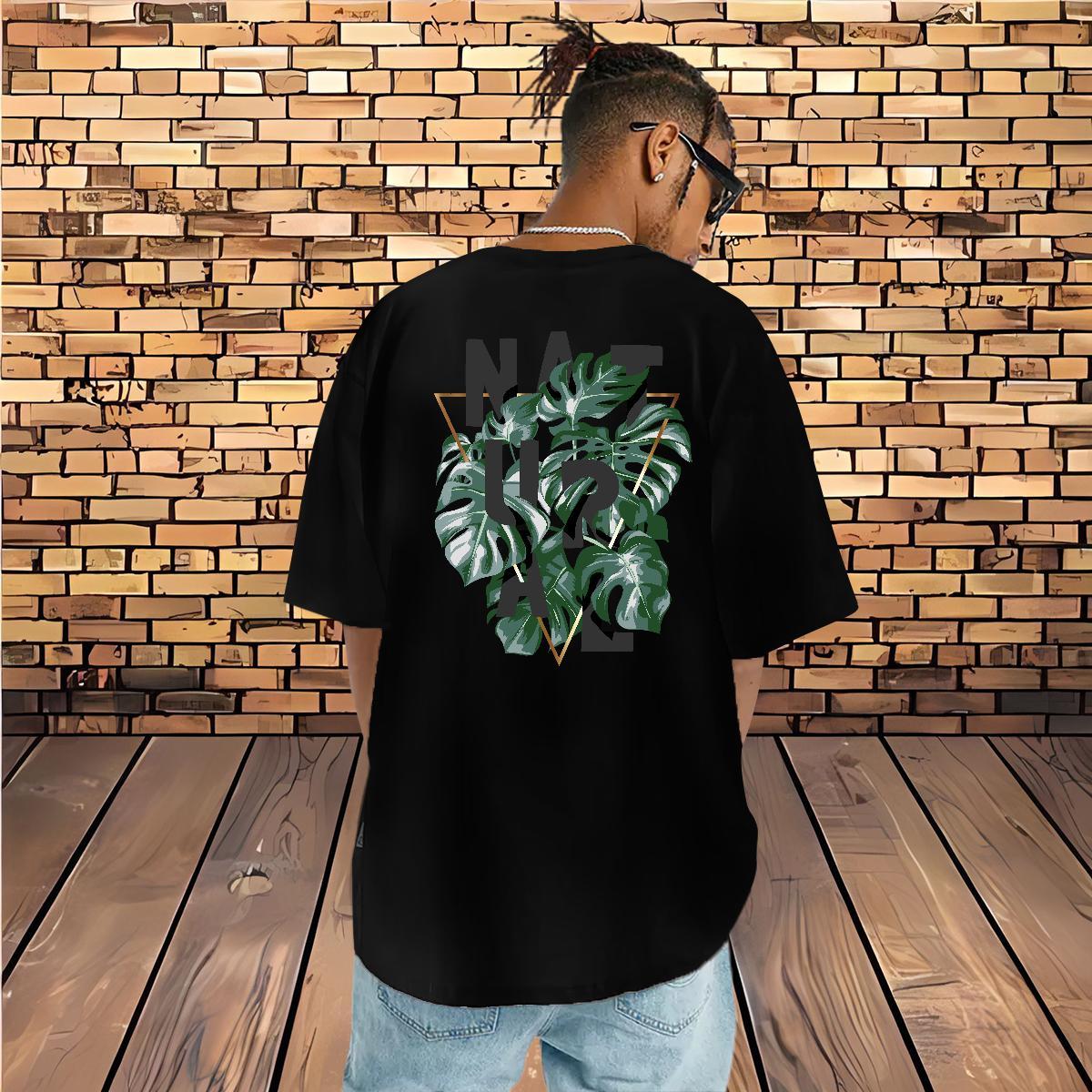 Free Shipping T-Shirts 100% Cotton 230g tree Spring Summer Tops Breathable Crew Neck Cool Men Tshirts Plus Size Cartoon