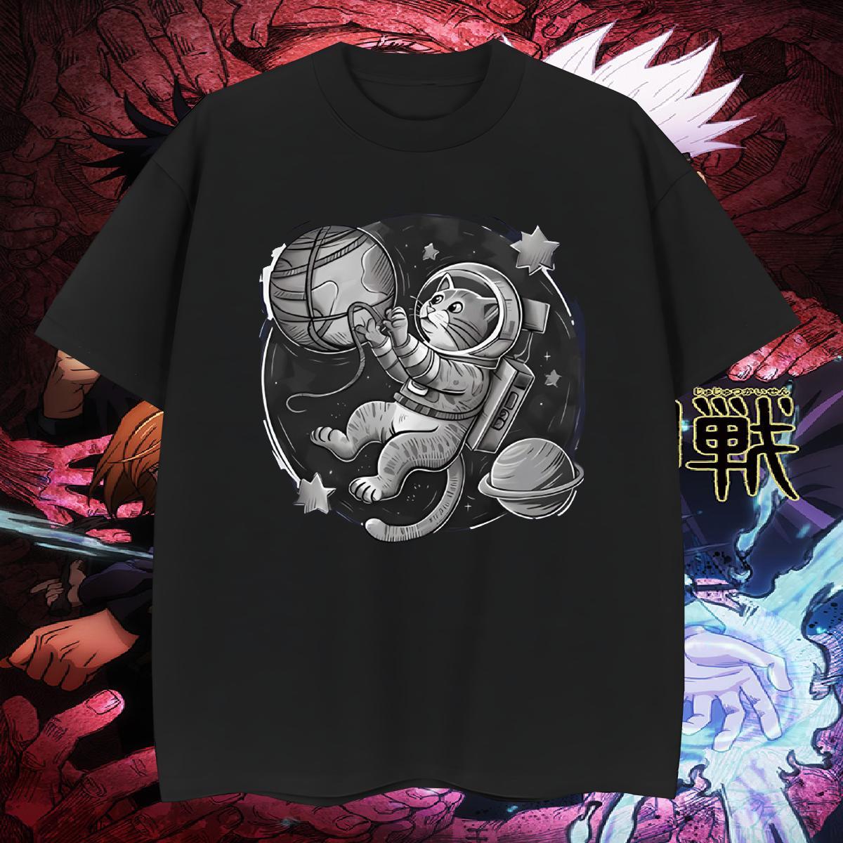 Unisex Tshirts 230g Pure Cotton cat T-Shirts for Men Casual Breathable Crew Neck Oversized 4XL Classic Clothes