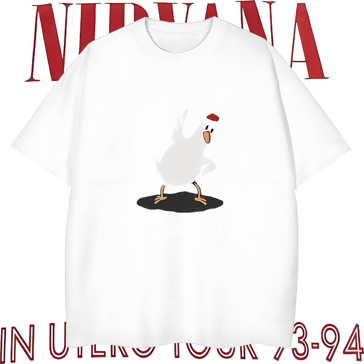 Classic Casual T shirt 100% Cotton 230g chicken Street Wear Tee Shirt Breathable Crew Neck Brand Men Tees Custom Big Size