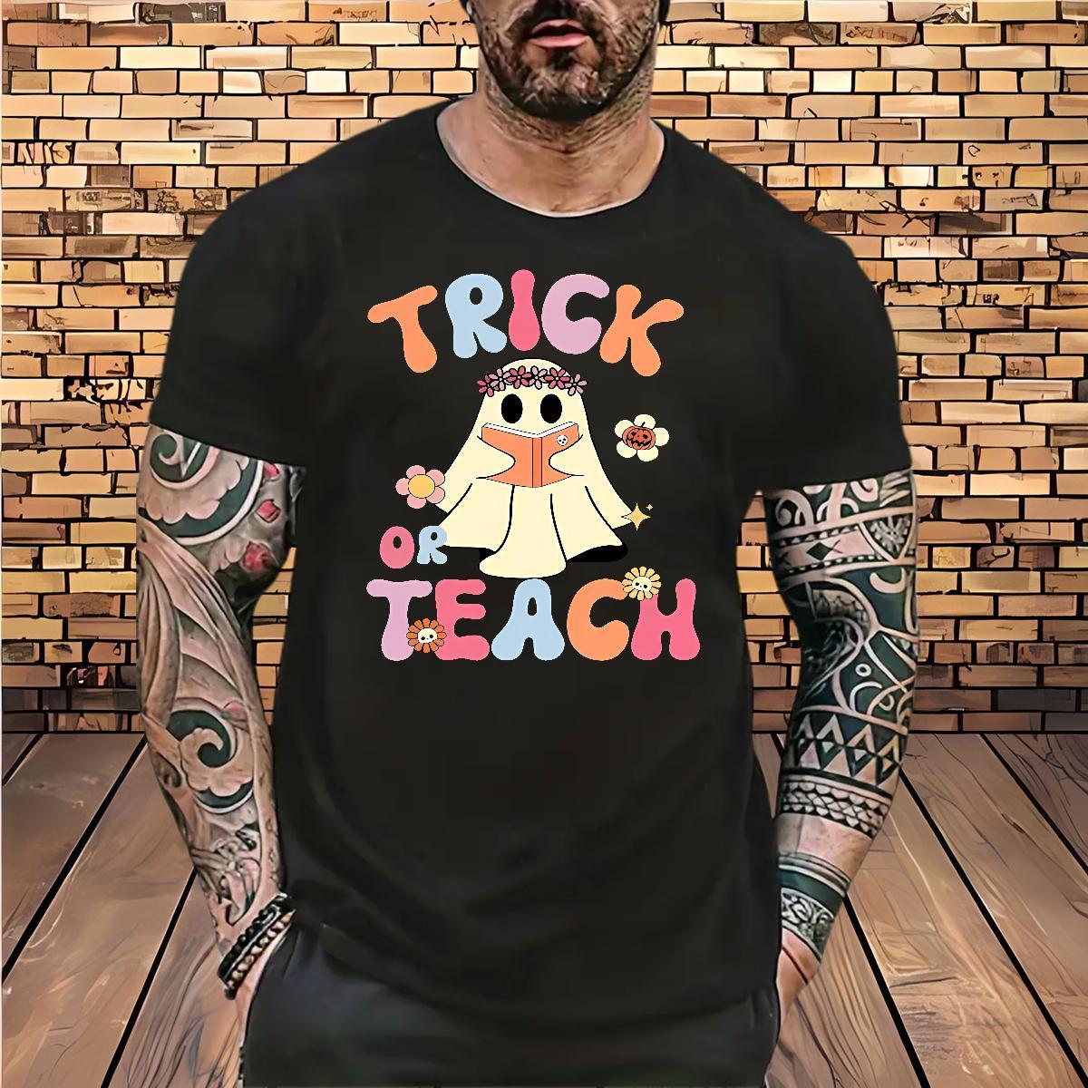 New Arrival Men T Shirts 100% Cotton 230g halloween Sports Casual Clothings Round Neck Short Sleeve High Quality Couples T Shirts Oversized 4XL