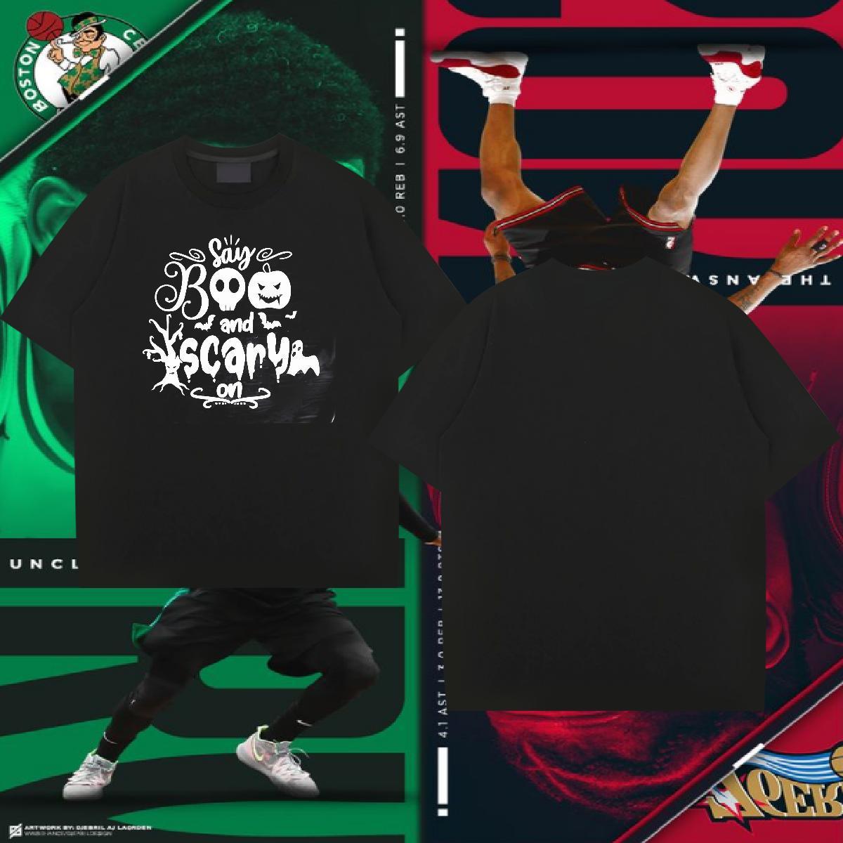 Man T Shirts 230g Pure Cotton halloween Spring Summer Breathable Customized Print Couples T Shirts Fashion Casual Soft Polos