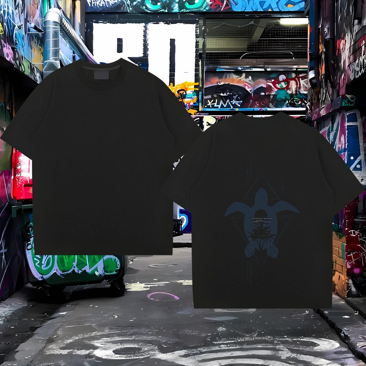 New T shirt 230g 100% Cotton Hip Hop Street Top Tees Crew Neck Unisex Tshirt for Man Woman DIY Anime