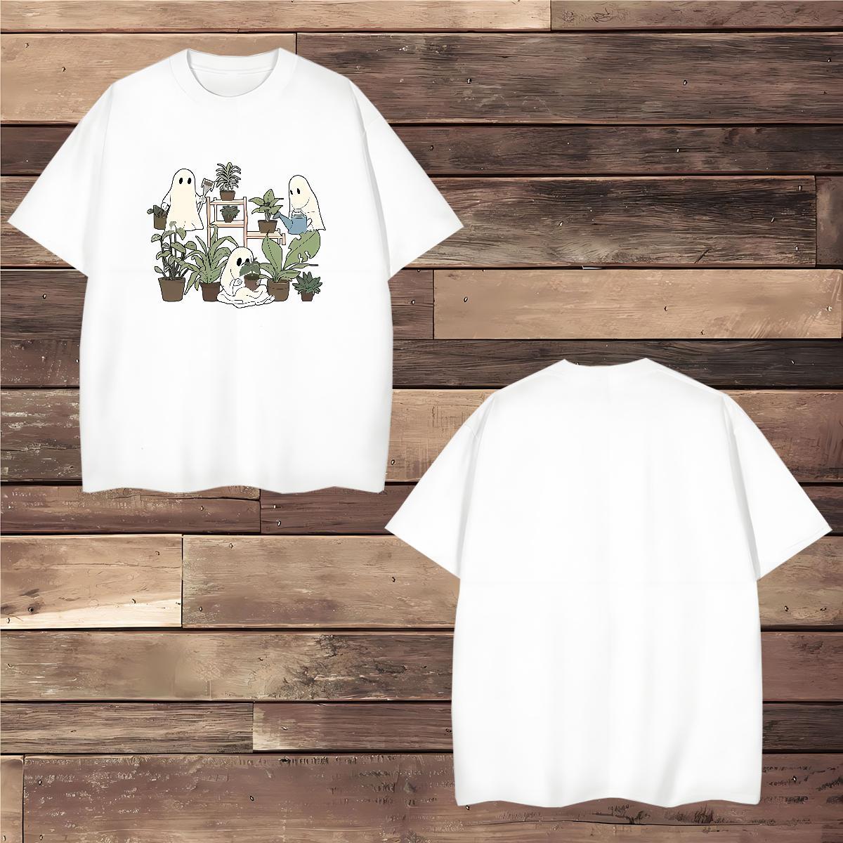 DIY T Shirt For Man 230g Pure Cotton halloween Street Tops Tees O-Neck Short Sleeve Classic Couples T Shirts Skull