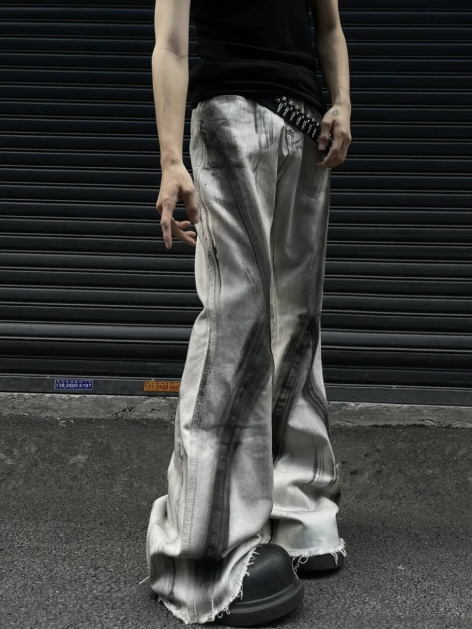 Womens Grey Gothic Bow Flare Jeans Harajuku Aesthetic Y2k Denim Trousers High Waist Cowboy Pants Vintage 2000s Trashy Clothes 240806