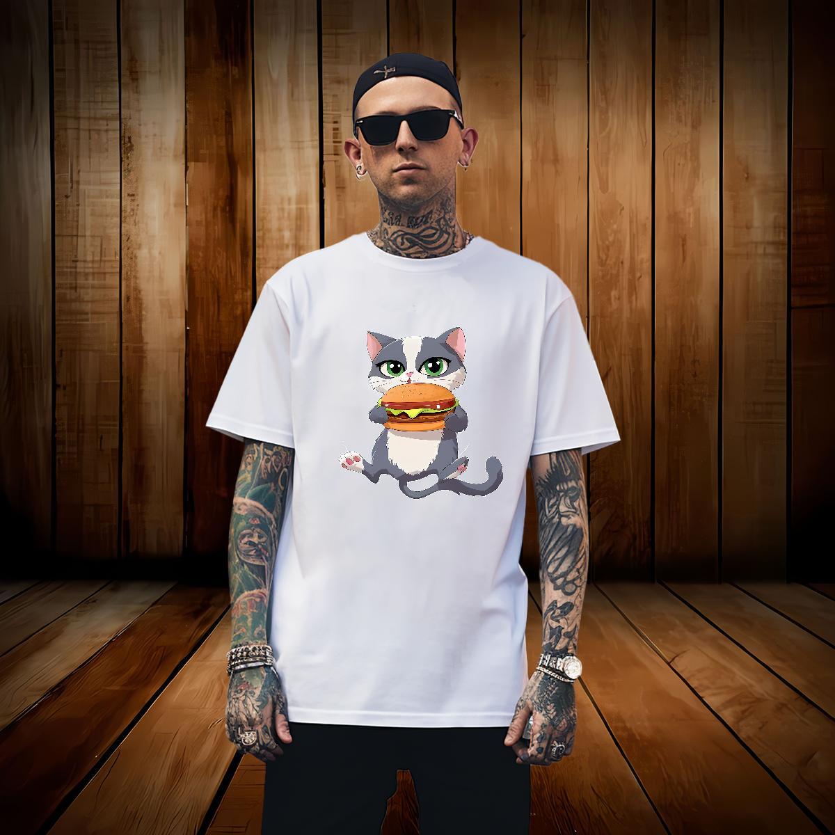 Wholesale Couples T Shirts 230g 100% Cotton T Shirts Men Street wear Hip Hop Breathable Short Sleeve DIY Fashion Designer Clothes