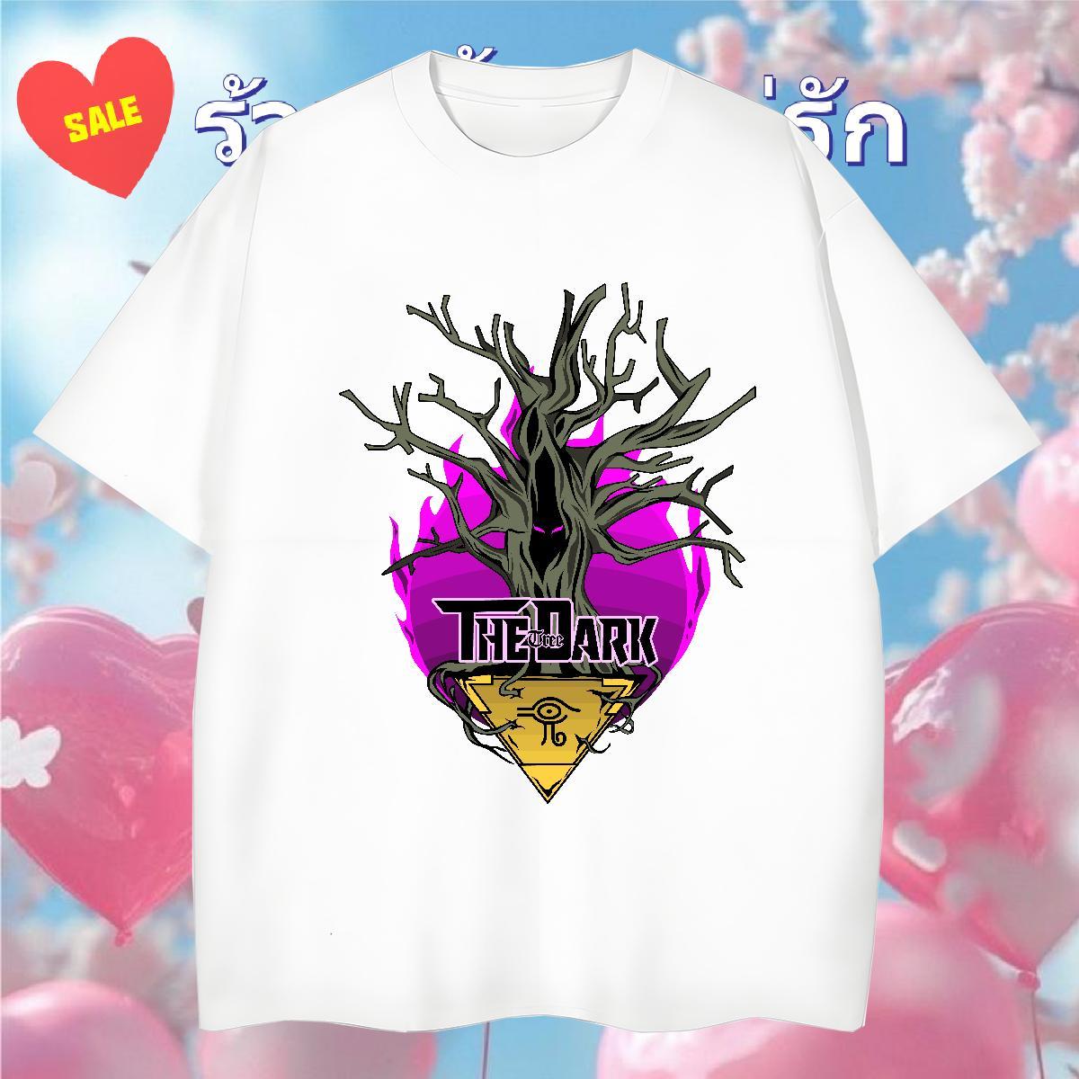 DIY T-Shirts for Men 100% Cotton 230g tree Daily Outfit Tops Tees Crew Neck Breathable Loose Men Tshirts Custom Print Oversized