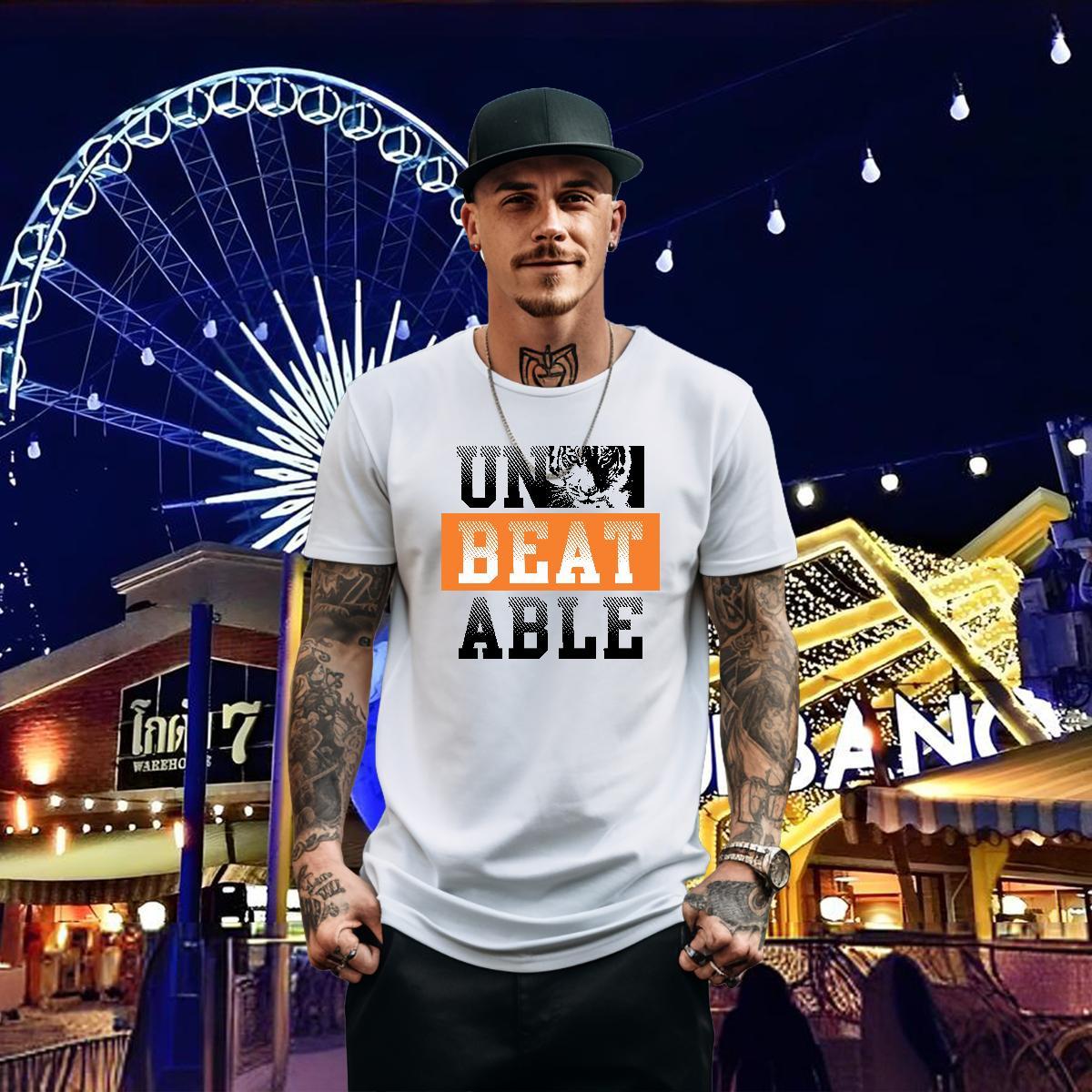 2024 T Shirts Men 230g Cotton Sports Casual Tops Round Neck Short Sleeve Loose Fit Tshirts Custom Print Oversized