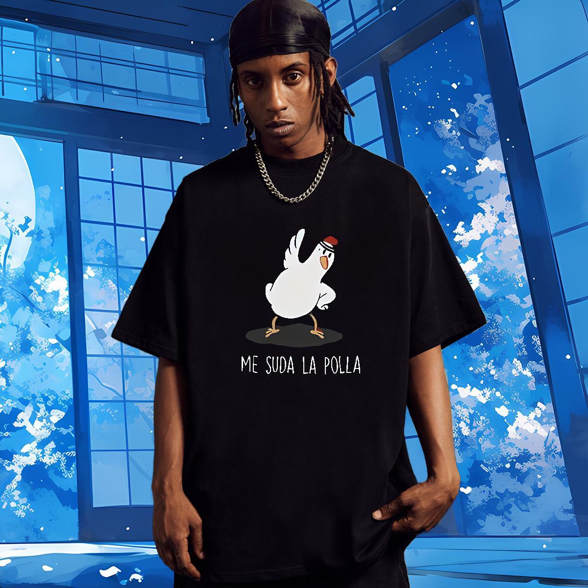 2024 DIY Man T Shirts 100% Cotton 230g chicken Daily Wear Tshirts Breathable Crew Neck Popular Men Clothes T-Shirt Oversized