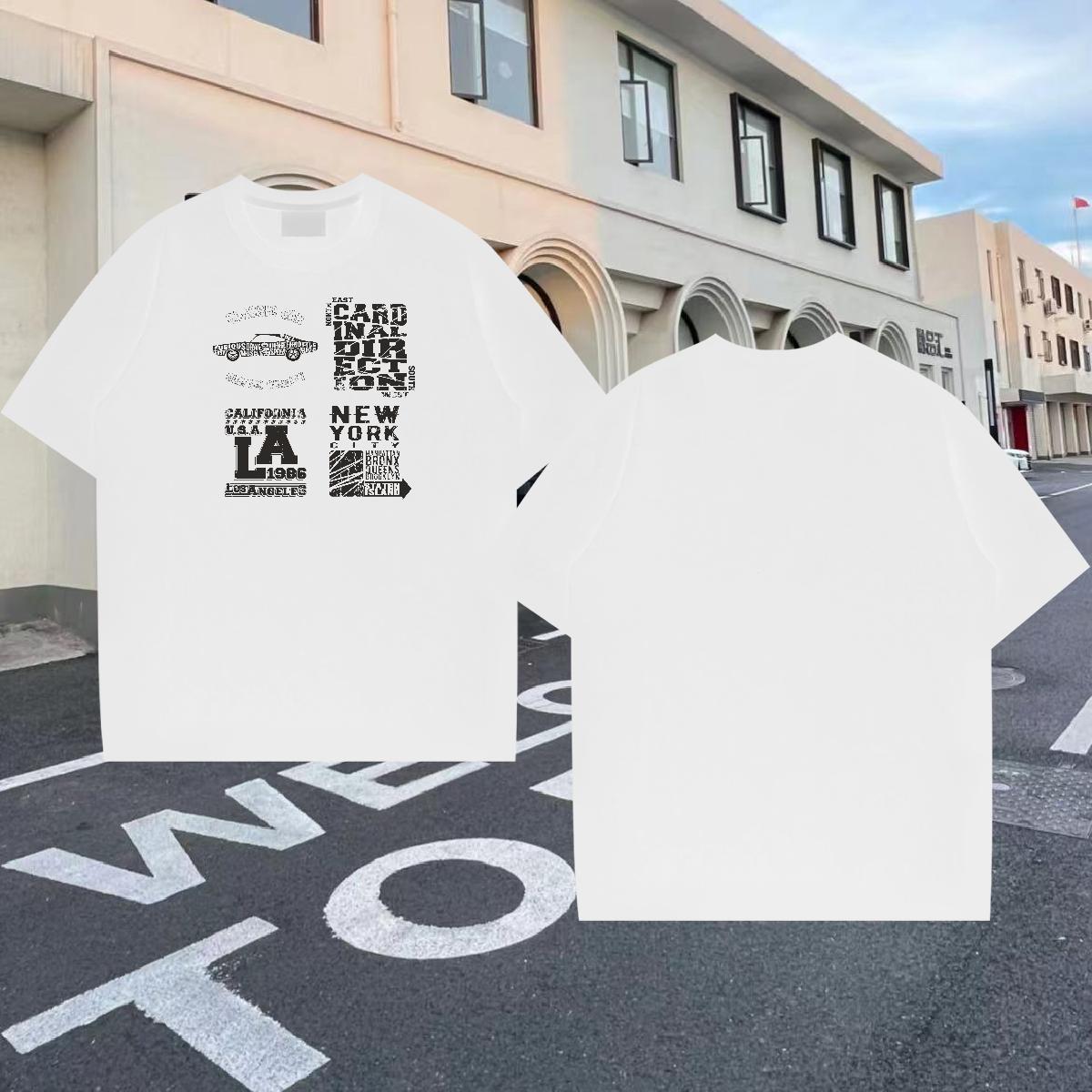 Designer Men Tees 230g 100% Cotton Outdoor letter Oversized Short Sleeve Soft 2024 Summer T Shirt For Man Tshirts