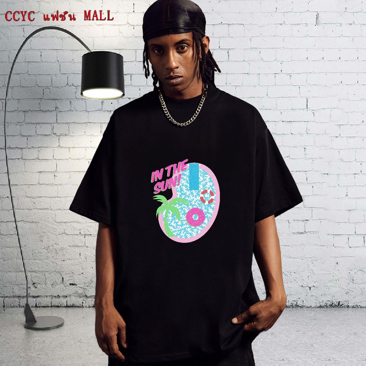 Loose Fit Tshirt for Man Woman 230g Cotton Sport sea wave Plus Size Custom O-Neck Short Sleeve 2024 DIY Mens T Shirts Polos