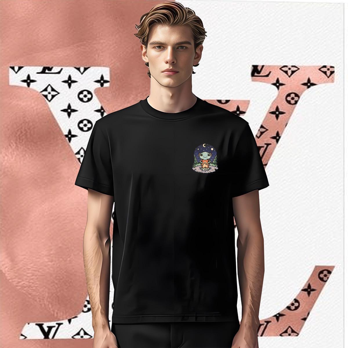 T Shirts Men 230g 100% Cotton Little Monster Summer Casual O-Neck Short Sleeve Anime Men Clothes T-Shirt Fashion Design High Quality Tops Tees