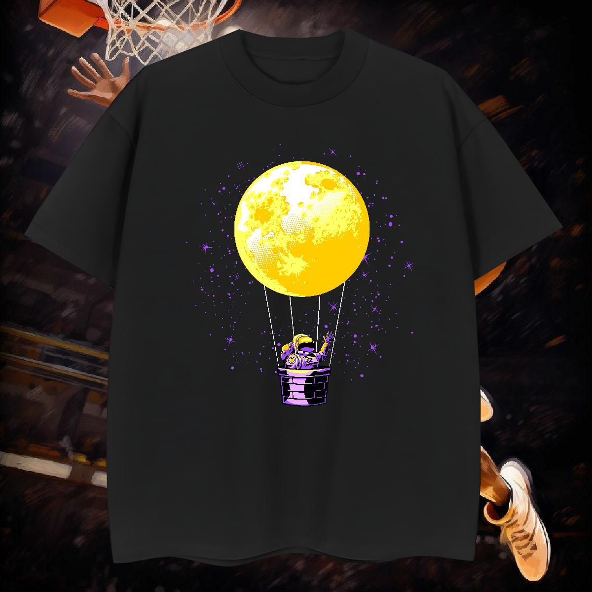 Men T Shirts 230g Cotton planet Beach Breathable Short Sleeve Custom Print Plus Size Men Clothes T-Shirt Factory Direct Loose Fit Tops Shirt