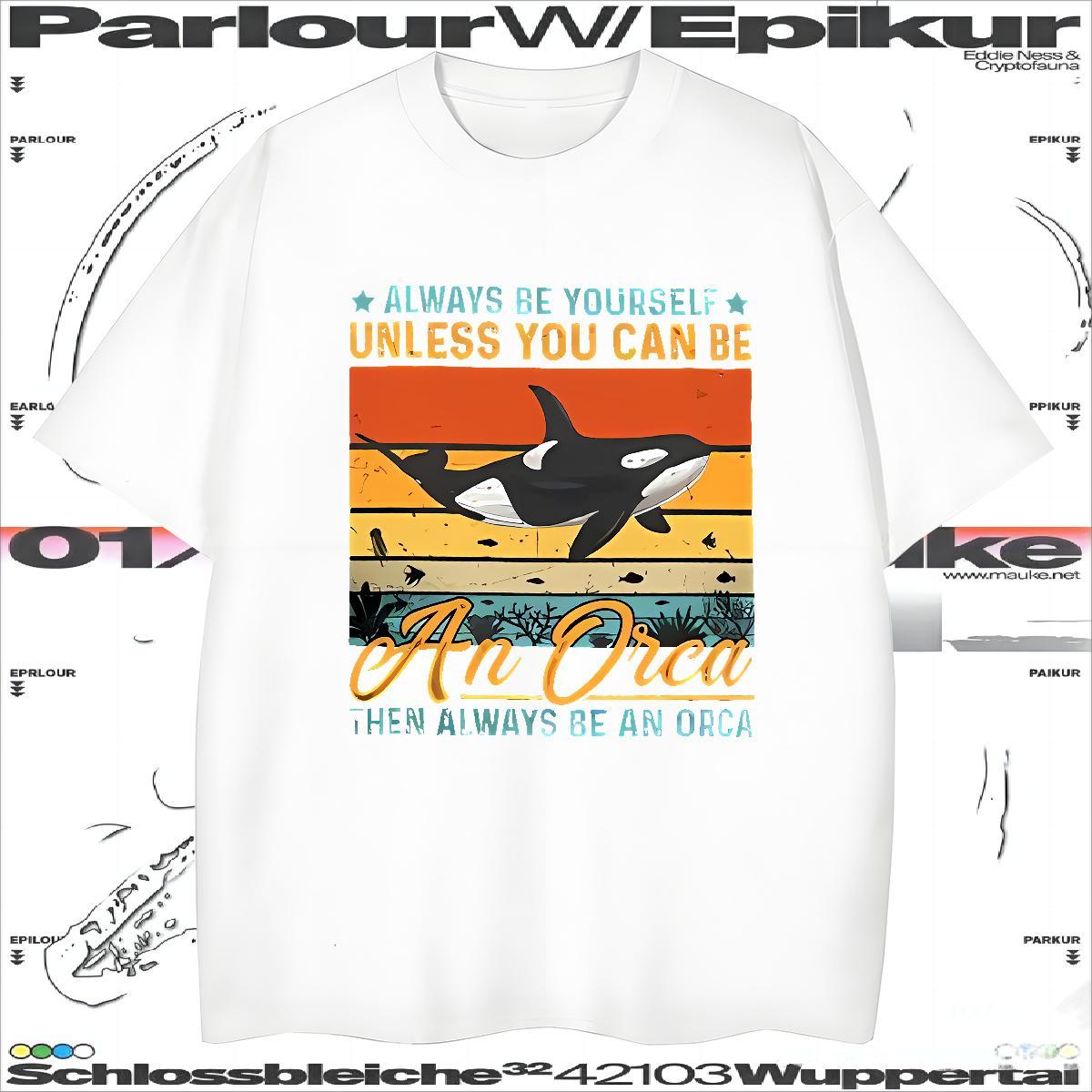 T-Shirts 230g Cotton dolphin Street Casual Breathable Asian Size Men Tees Brand Loose Polos