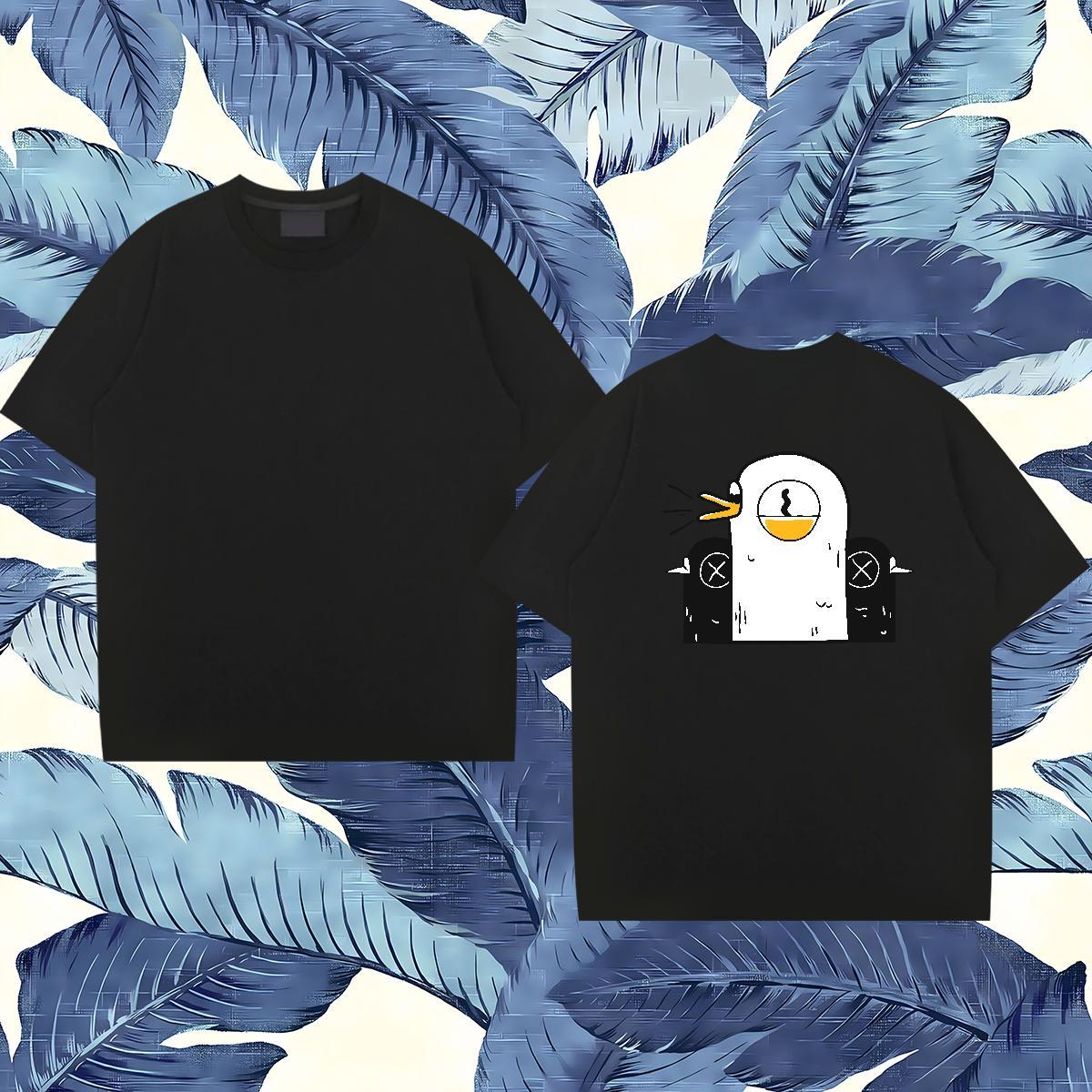 Custom T Shirts Men 100% Cotton 230g chicken Casual Daily Wear Tee Shirt Round Neck Short Sleeve Classic Tshirt for Man Woman Custom Big Size