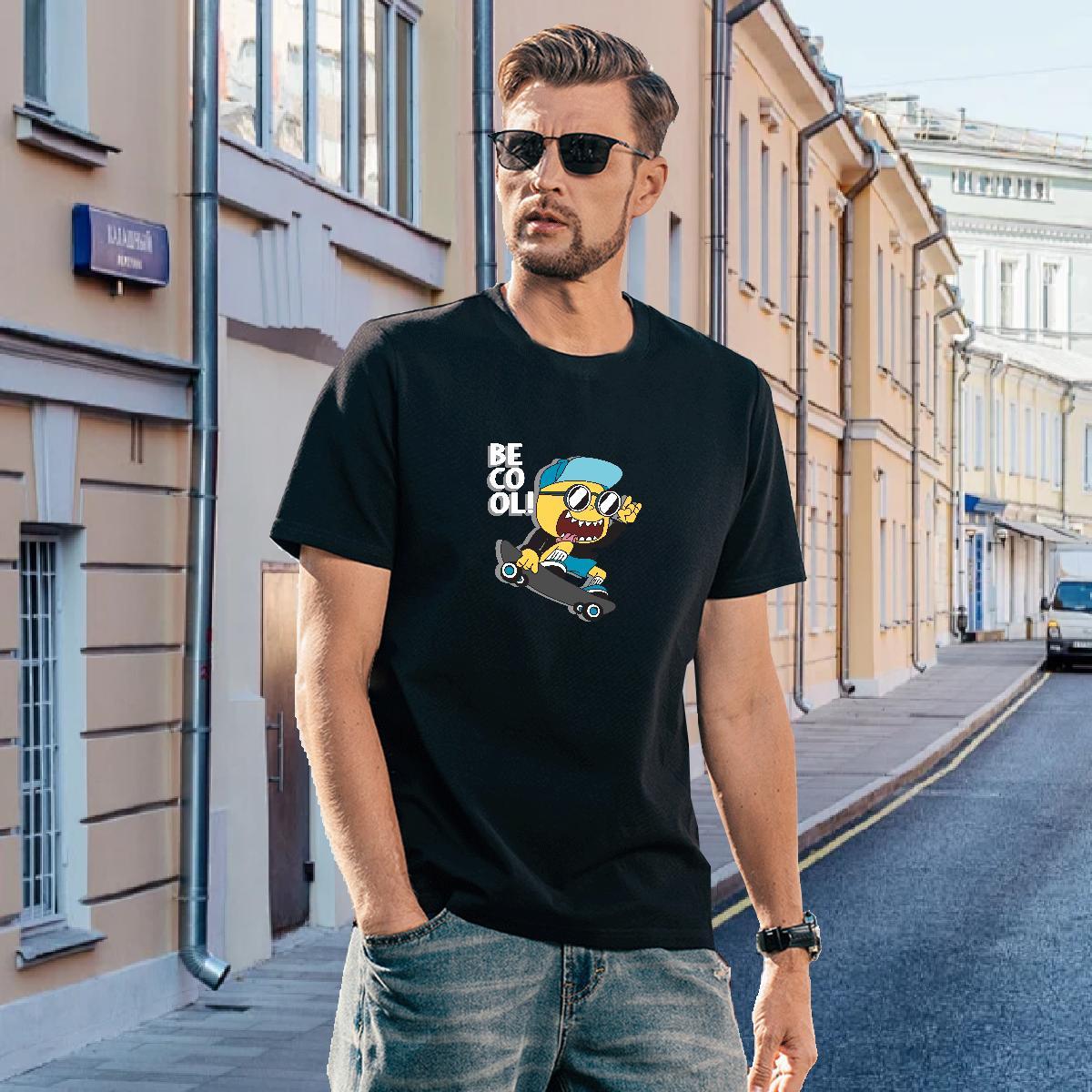 T shirt 230g 100% Cotton Plush Sport Short Sleeve Soft Custom Big Size Men Tshirts Classic Casual TOP Quality Tees