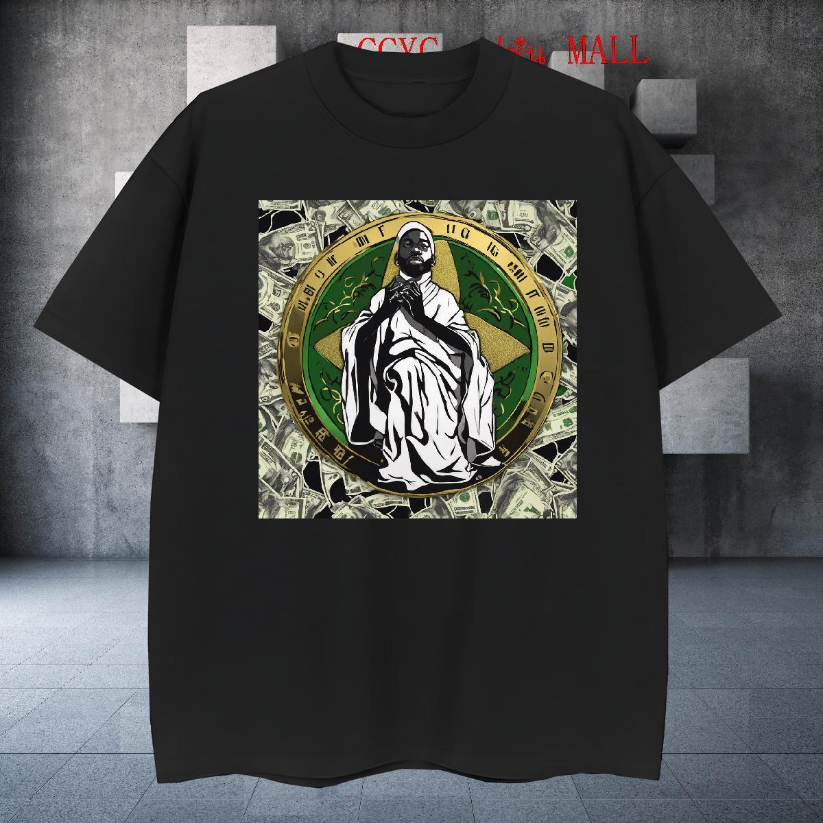 Loose Couples T Shirts 230g Cotton High Street Hip Hop green Cartoon Printing L-4XL O-Neck Short Sleeve New T-Shirts Tees