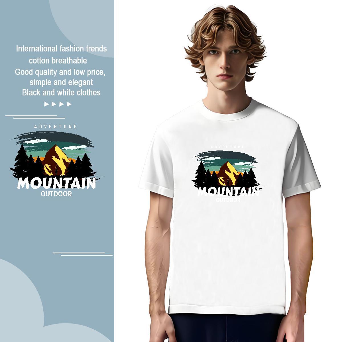 Mens T Shirts 230g Pure Cotton tree Street wear Hip Hop Breathable Crew Neck DIY Printed Tshirt for Man Woman Free Shipping Soft Tops Shirt