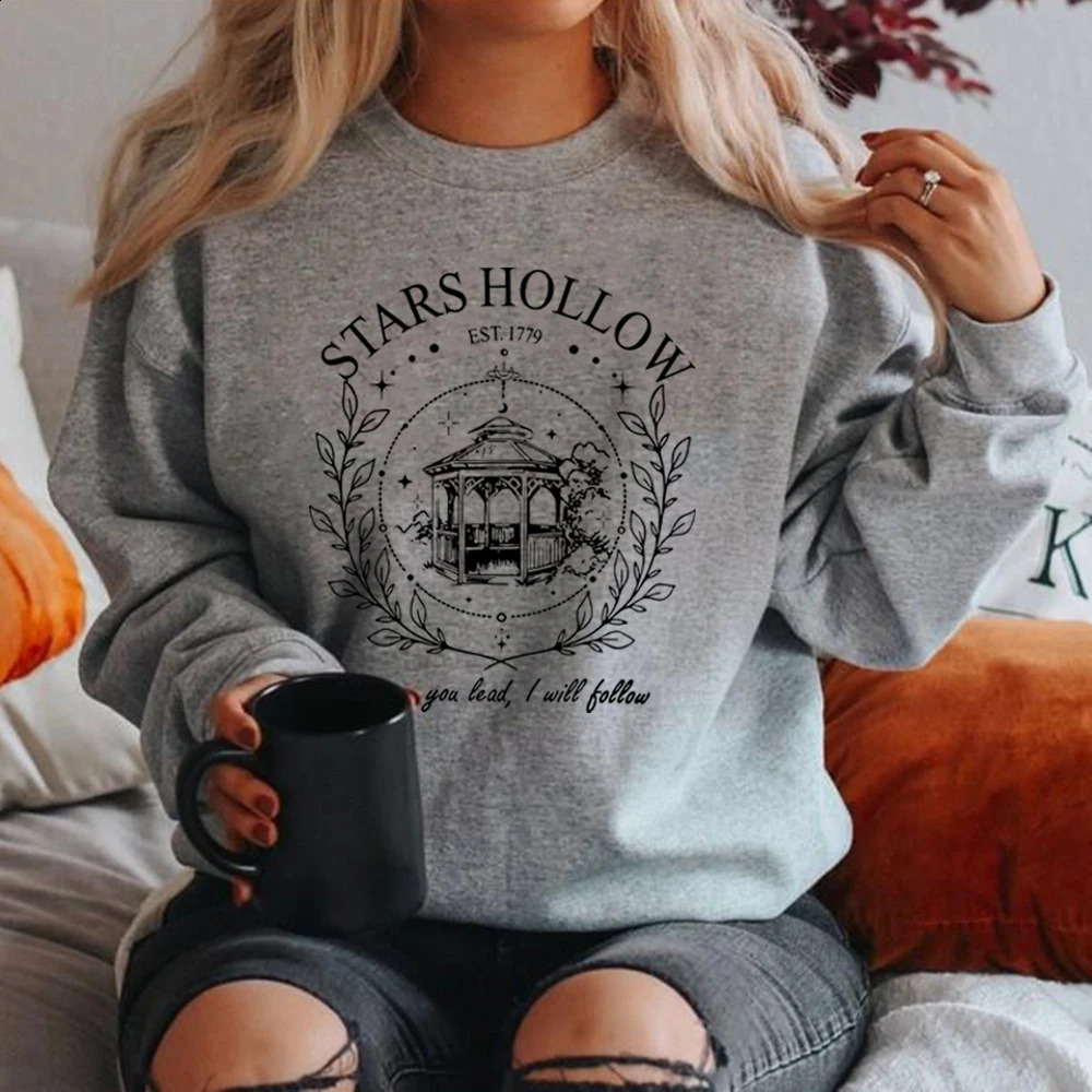 Vintage Stars Hallow Sweatshirt Lukes Diner Sweater Women Long Sleeve Sweatshirts Gilmore Girl Merch Pullover Women Clothes 240805