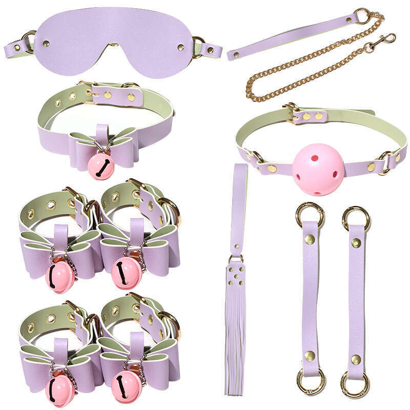 X-M97 SM Bell Bow 8-piece Set Bed Binding Props Adult Sex Supplies High Quality BDSM Bondage Restraints SM Adult Sex